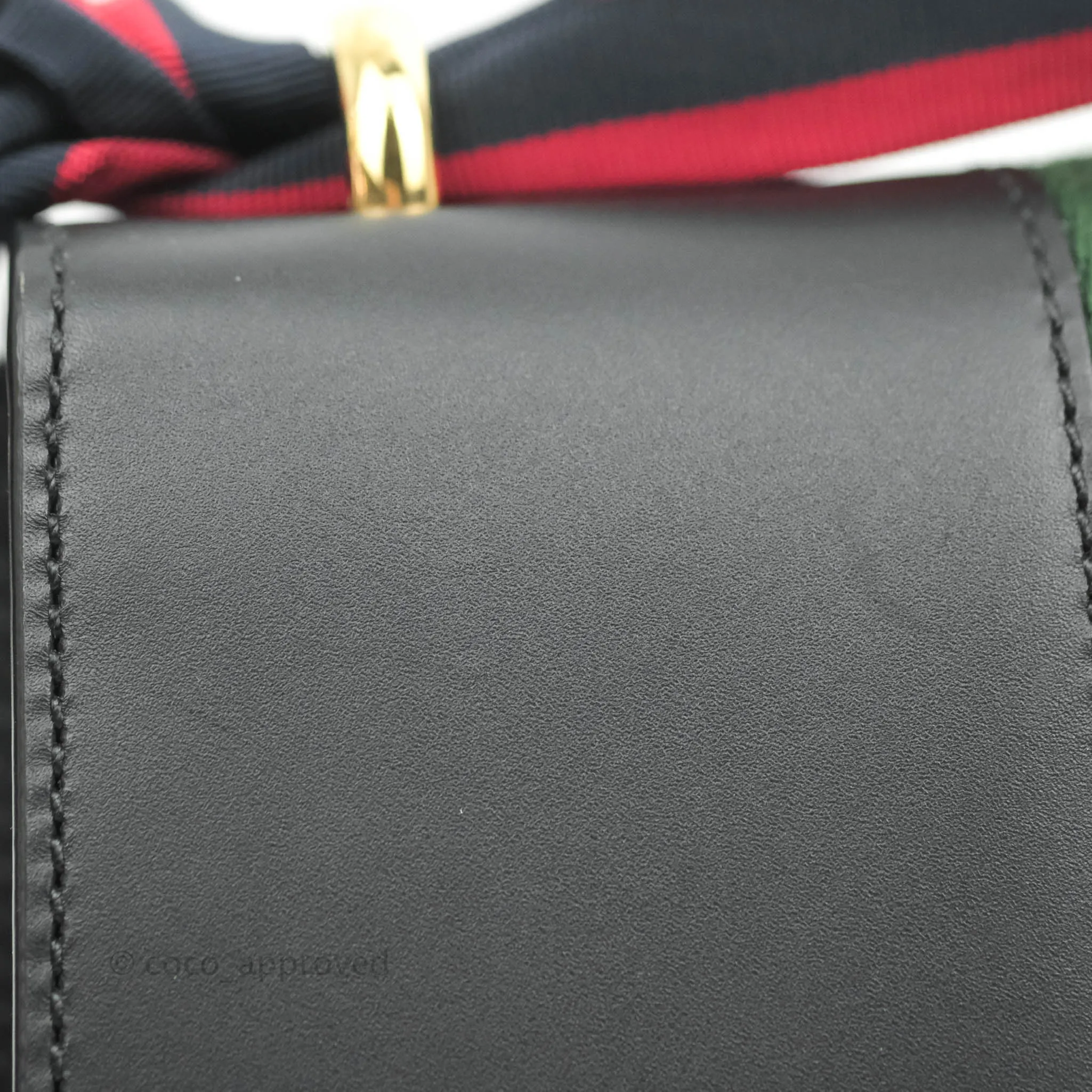 Gucci Calfskin Small Sylvie Shoulder Bag Black