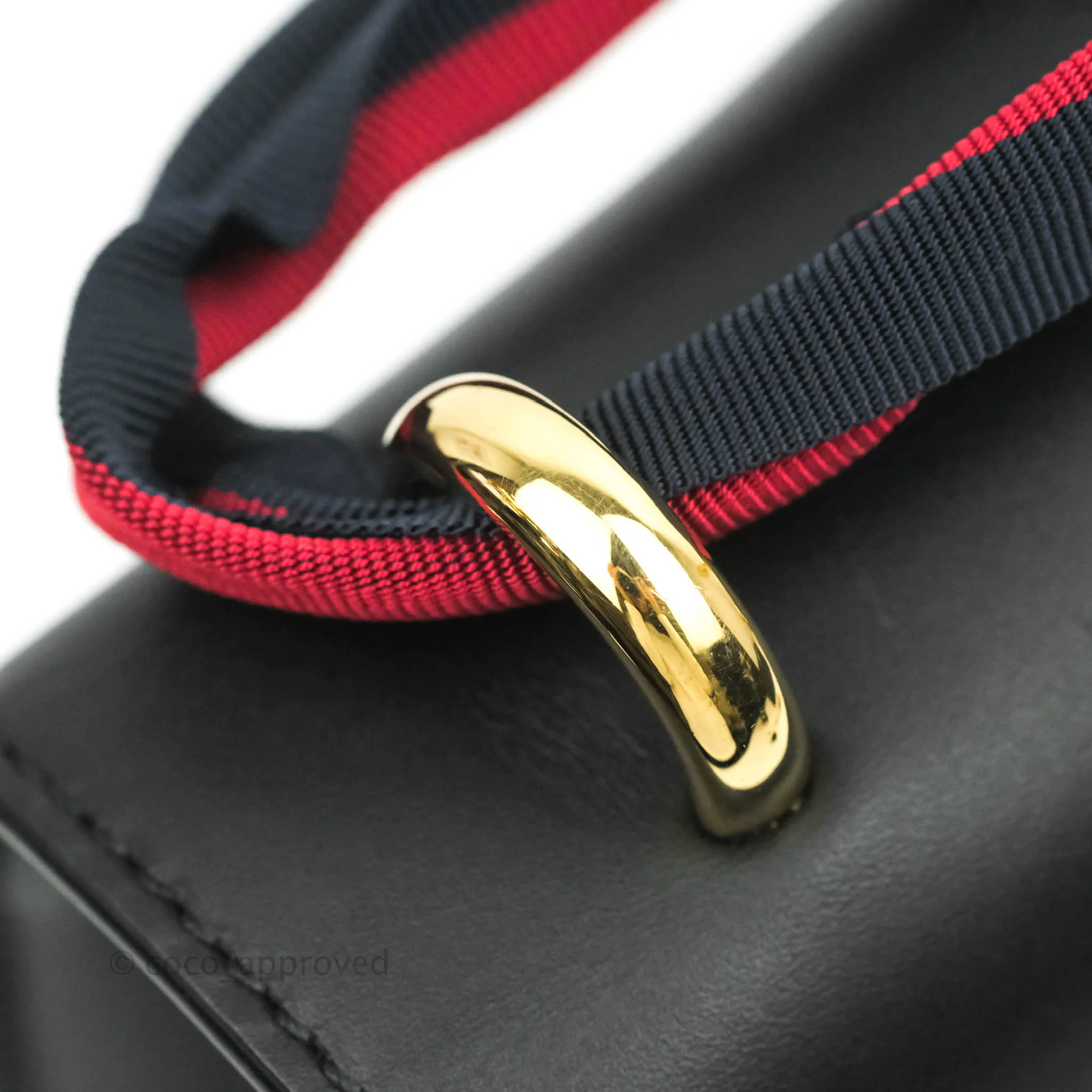 Gucci Calfskin Small Sylvie Shoulder Bag Black