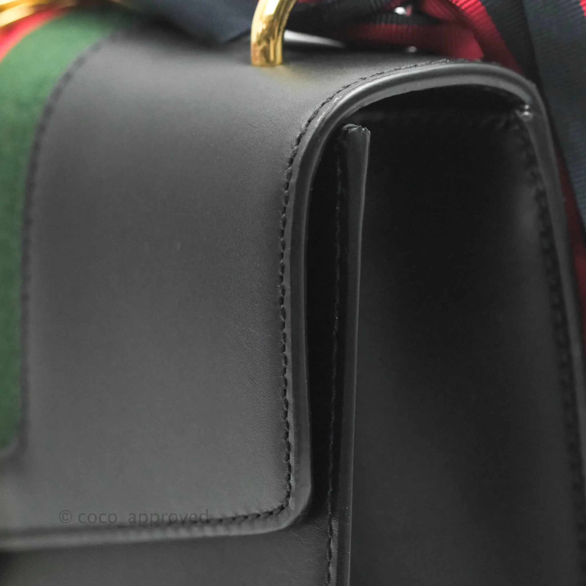 Gucci Calfskin Small Sylvie Shoulder Bag Black