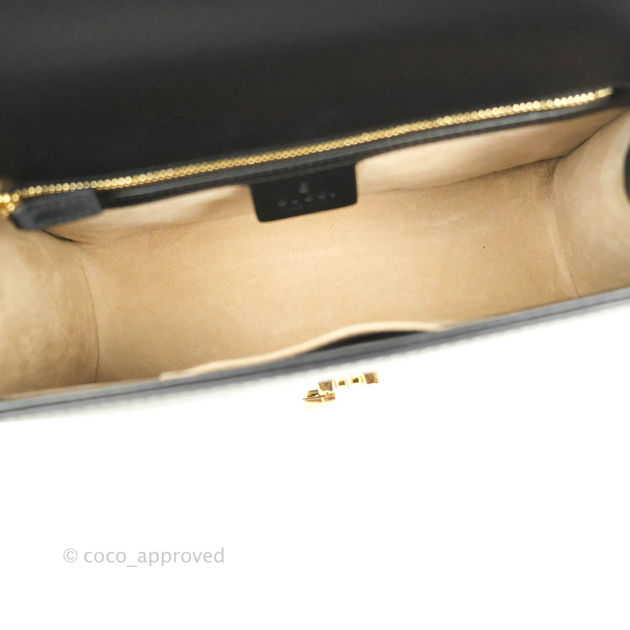 Gucci Calfskin Small Sylvie Shoulder Bag Black