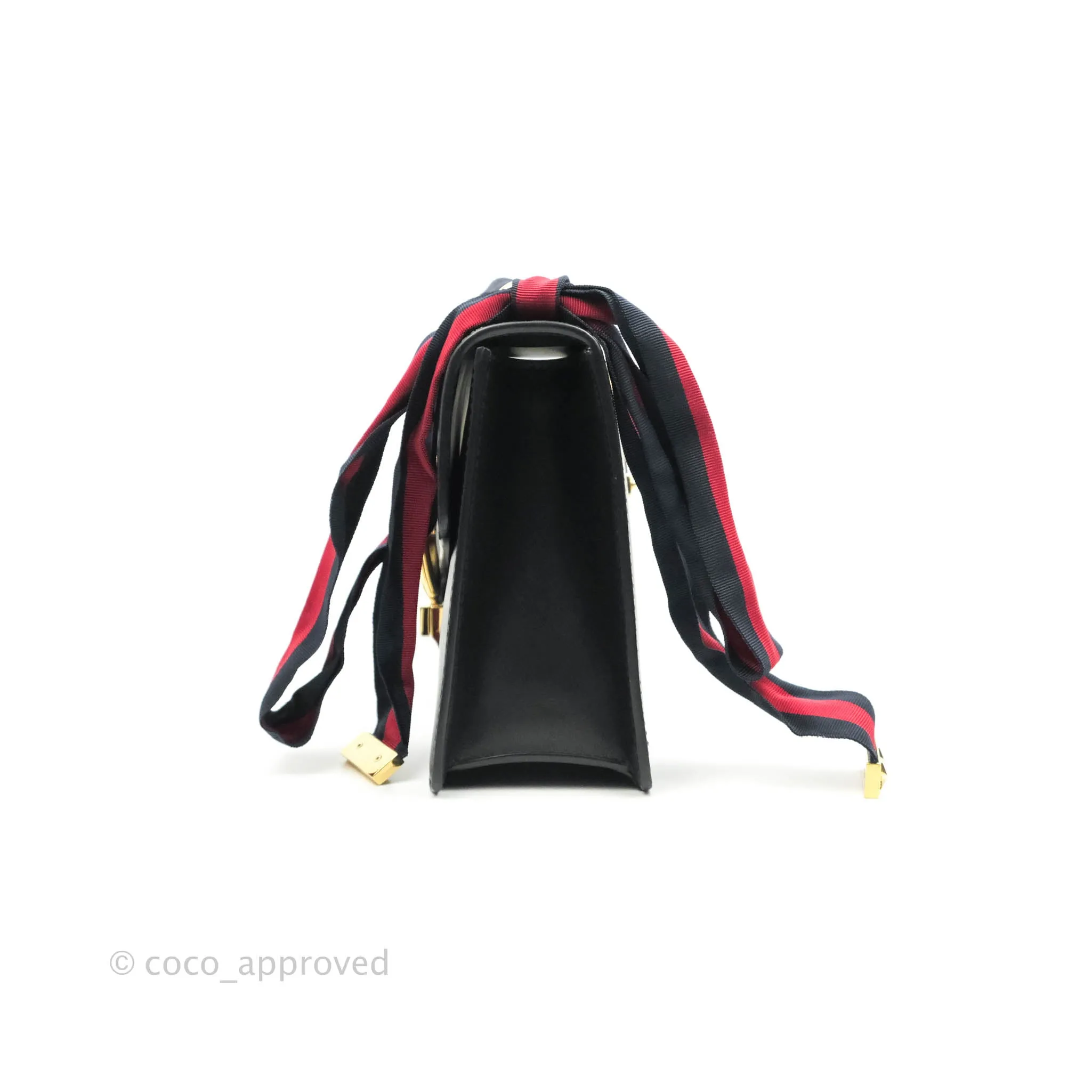 Gucci Calfskin Small Sylvie Shoulder Bag Black