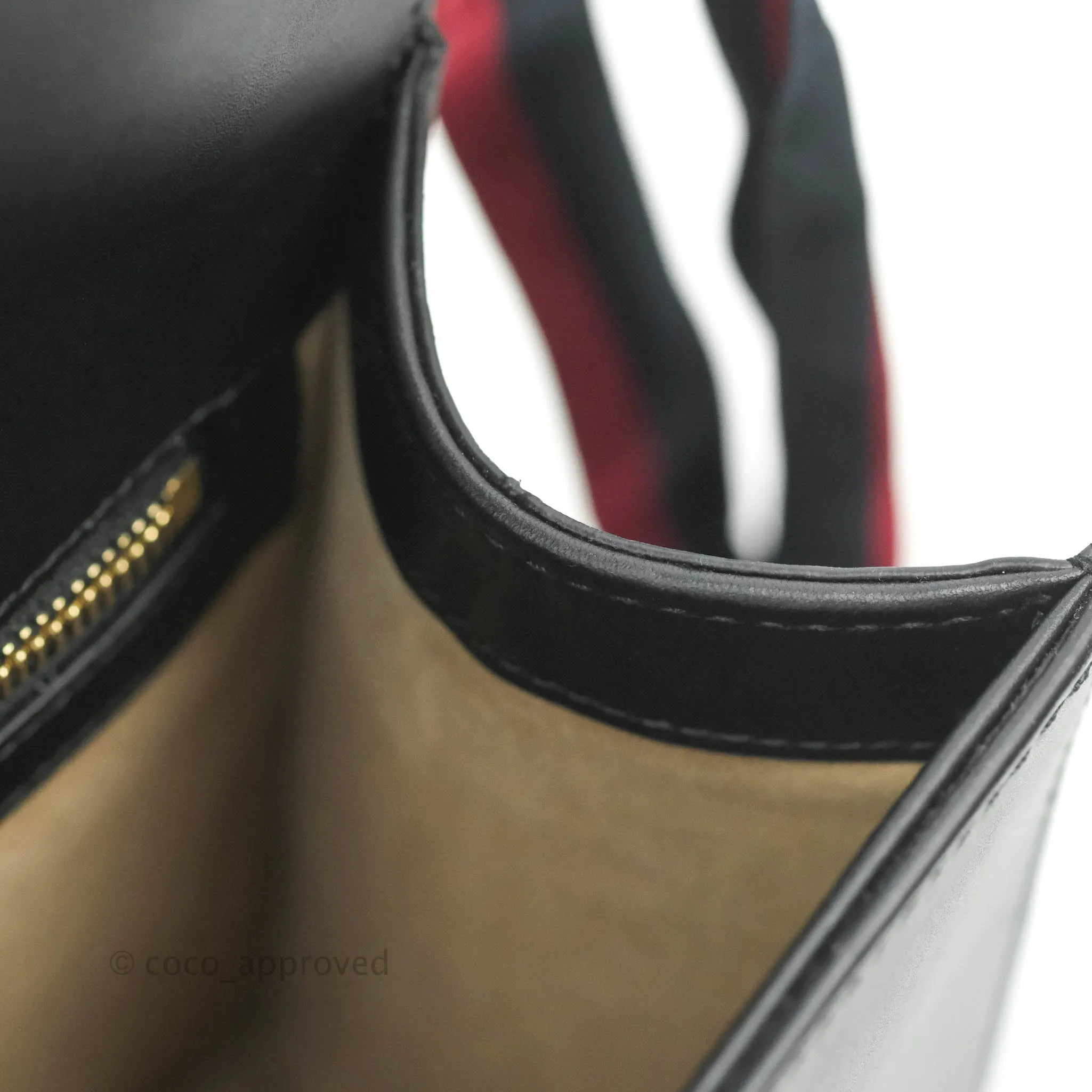 Gucci Calfskin Small Sylvie Shoulder Bag Black