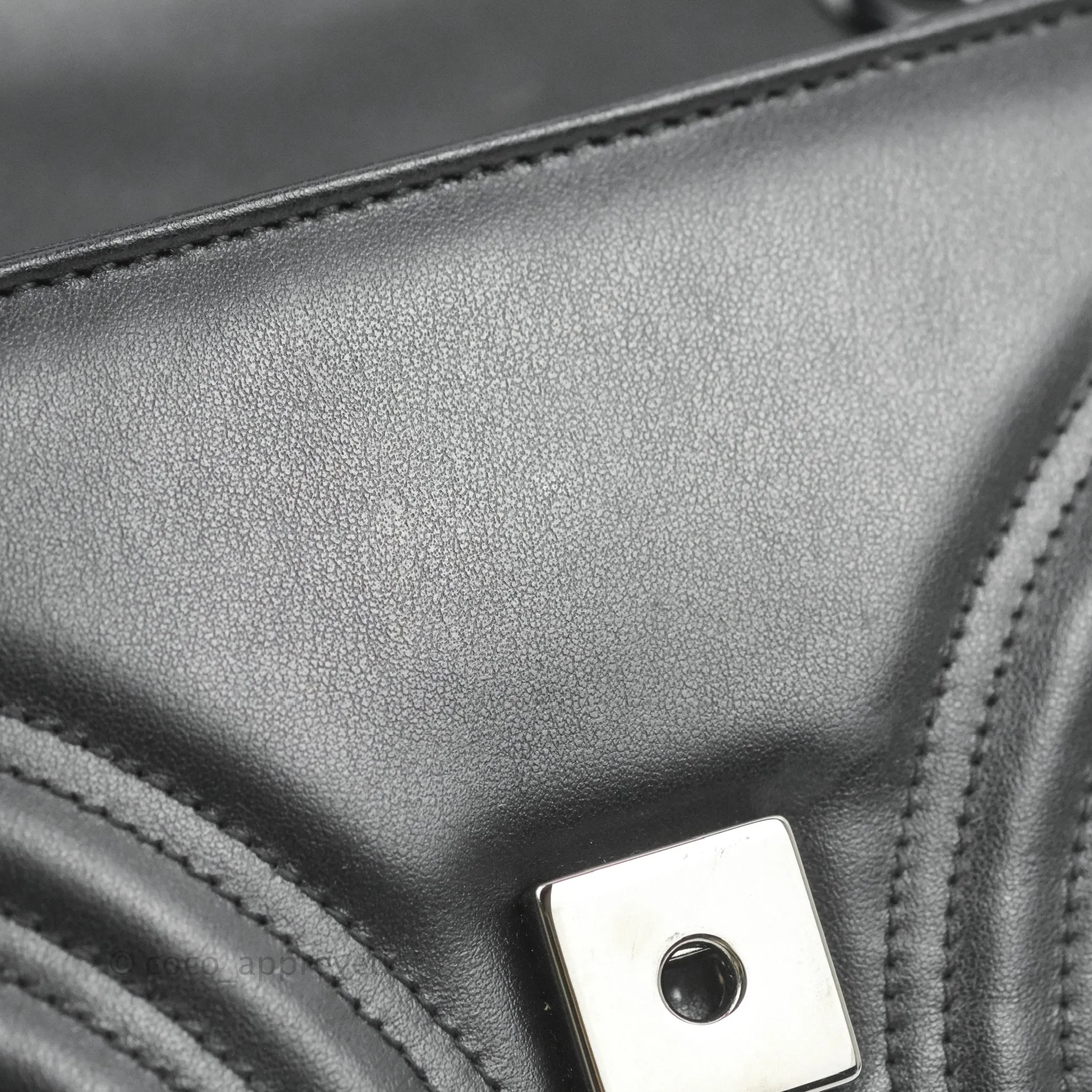 Gucci Chevron GG Marmont Matelass Mini Bag So Black Black Hardware