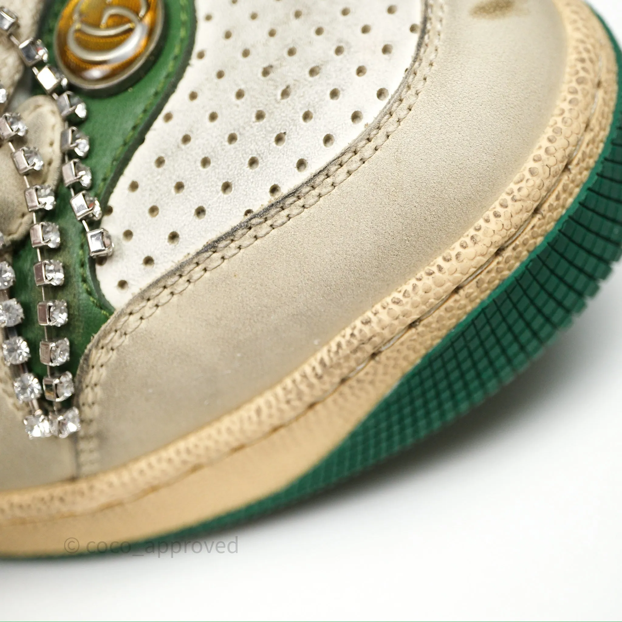 Gucci Crystals Embellished Low Top Sneakers Size 37