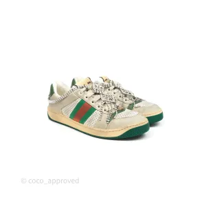 Gucci Crystals Embellished Low Top Sneakers Size 37
