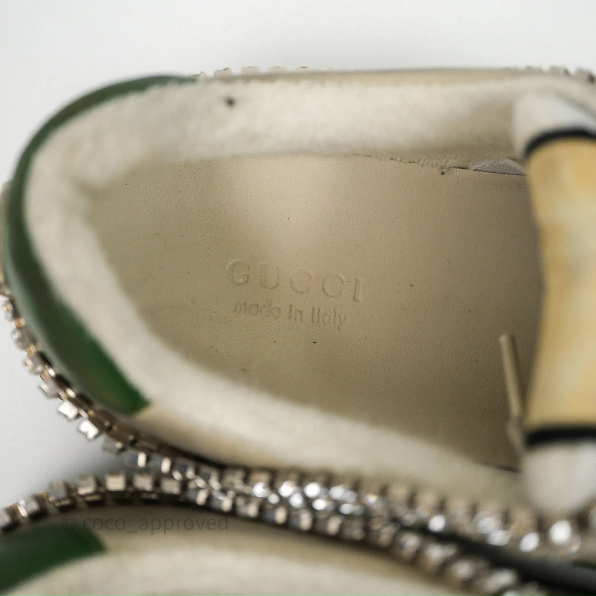 Gucci Crystals Embellished Low Top Sneakers Size 37
