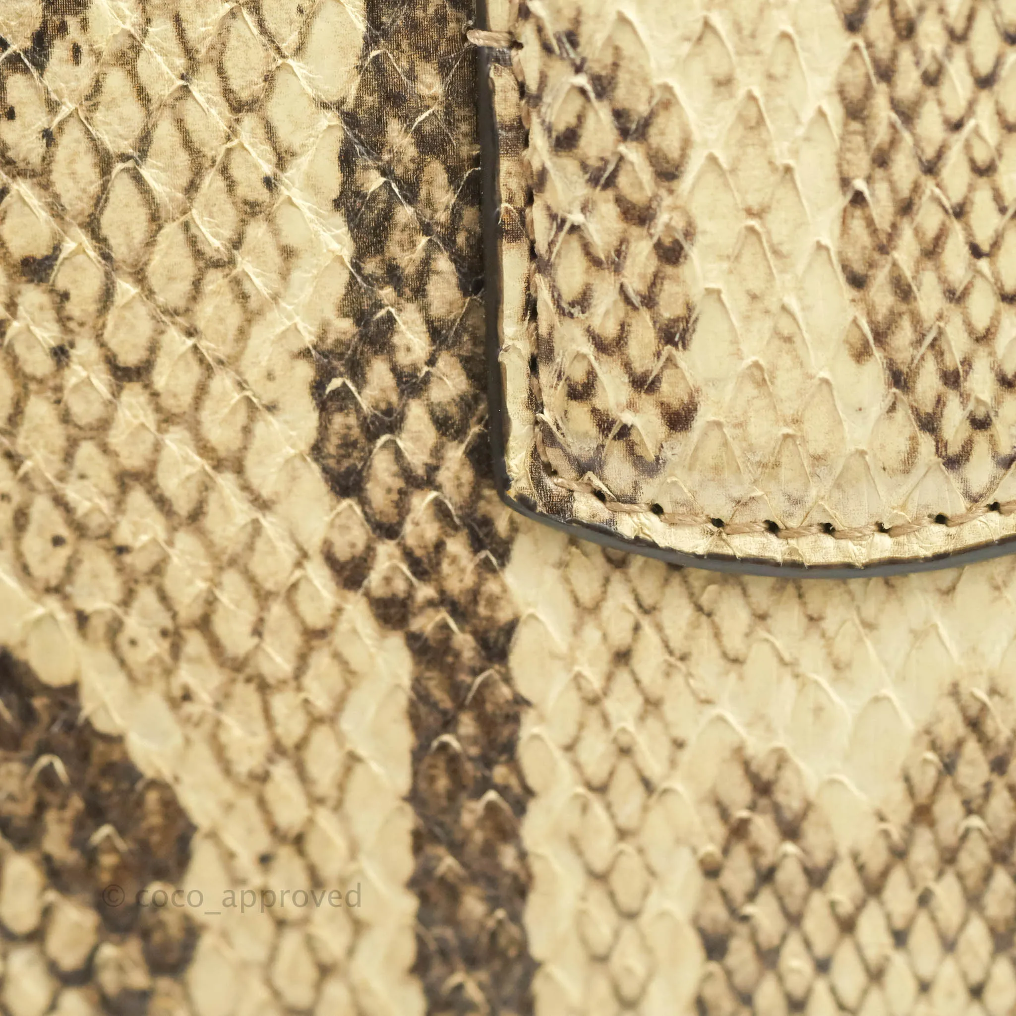Gucci Dionysus Bamboo Top Handle Bag Embroidered Python Medium