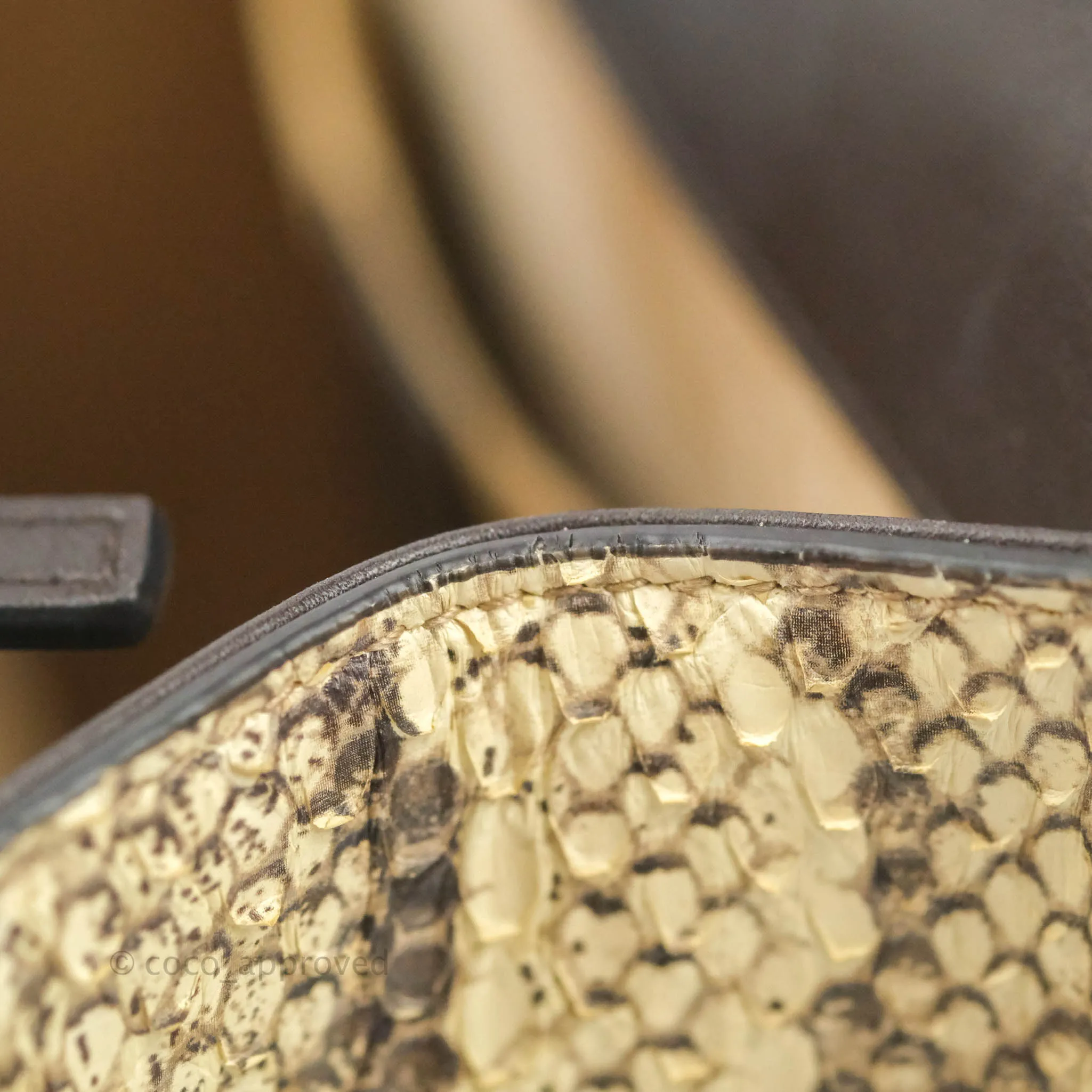 Gucci Dionysus Bamboo Top Handle Bag Embroidered Python Medium