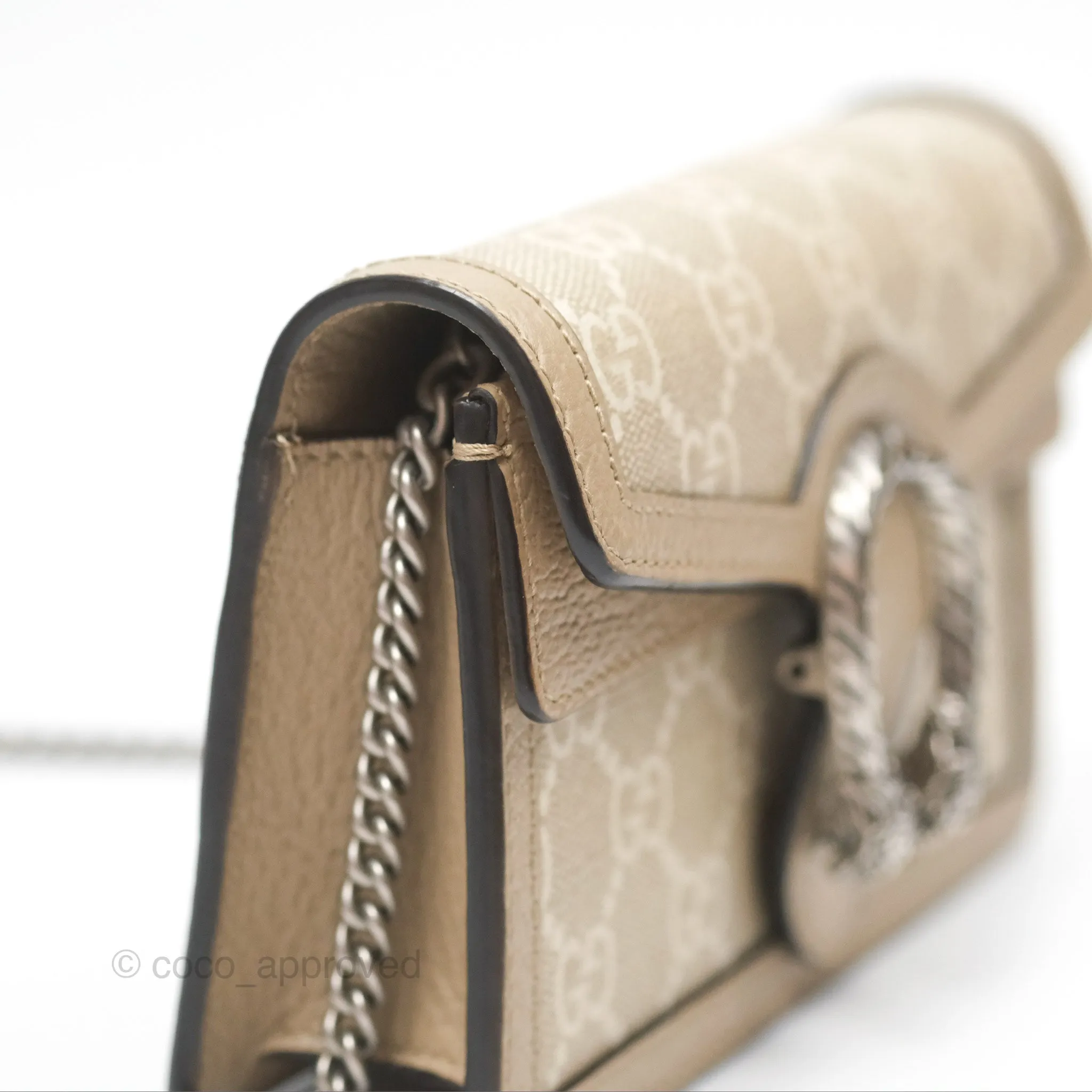 Gucci Dionysus GG Super Mini Crossbody Bag Ruthenium Hardware