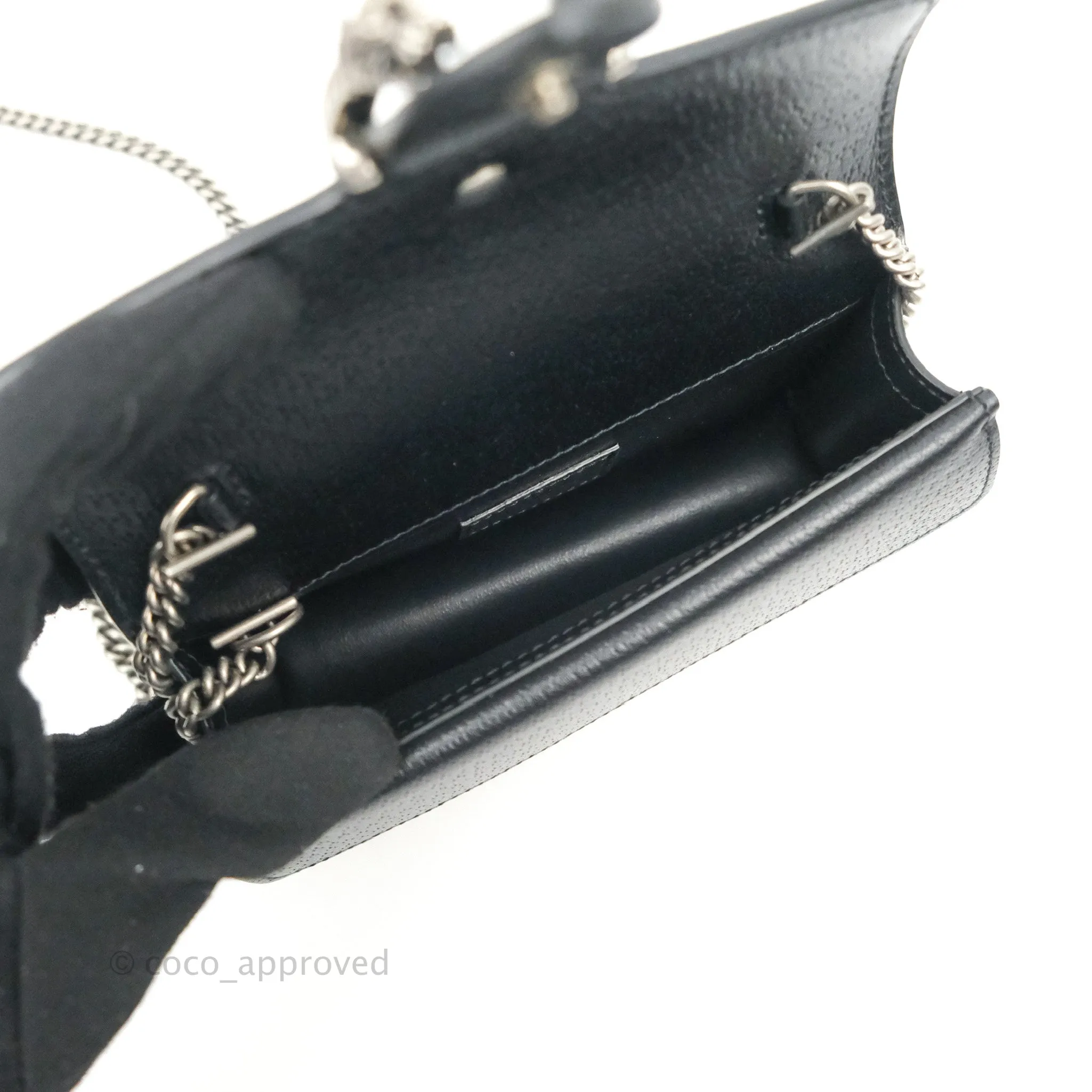 Gucci Dionysus GG Super Mini Crossbody Bag Ruthenium Hardware