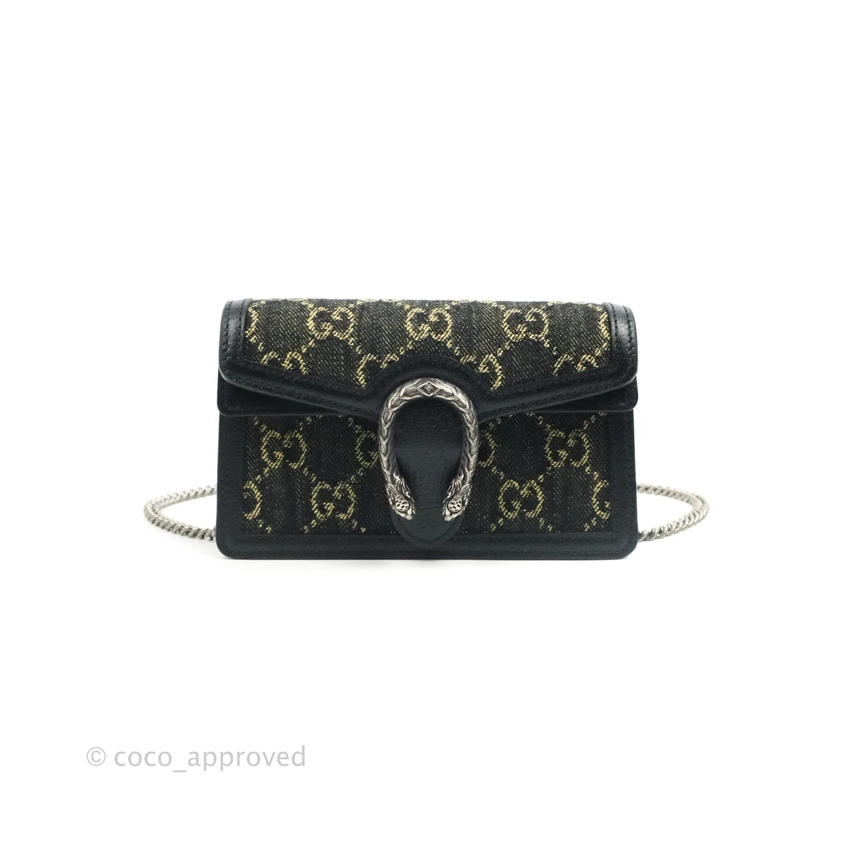 Gucci Dionysus GG Super Mini Crossbody Bag Ruthenium Hardware