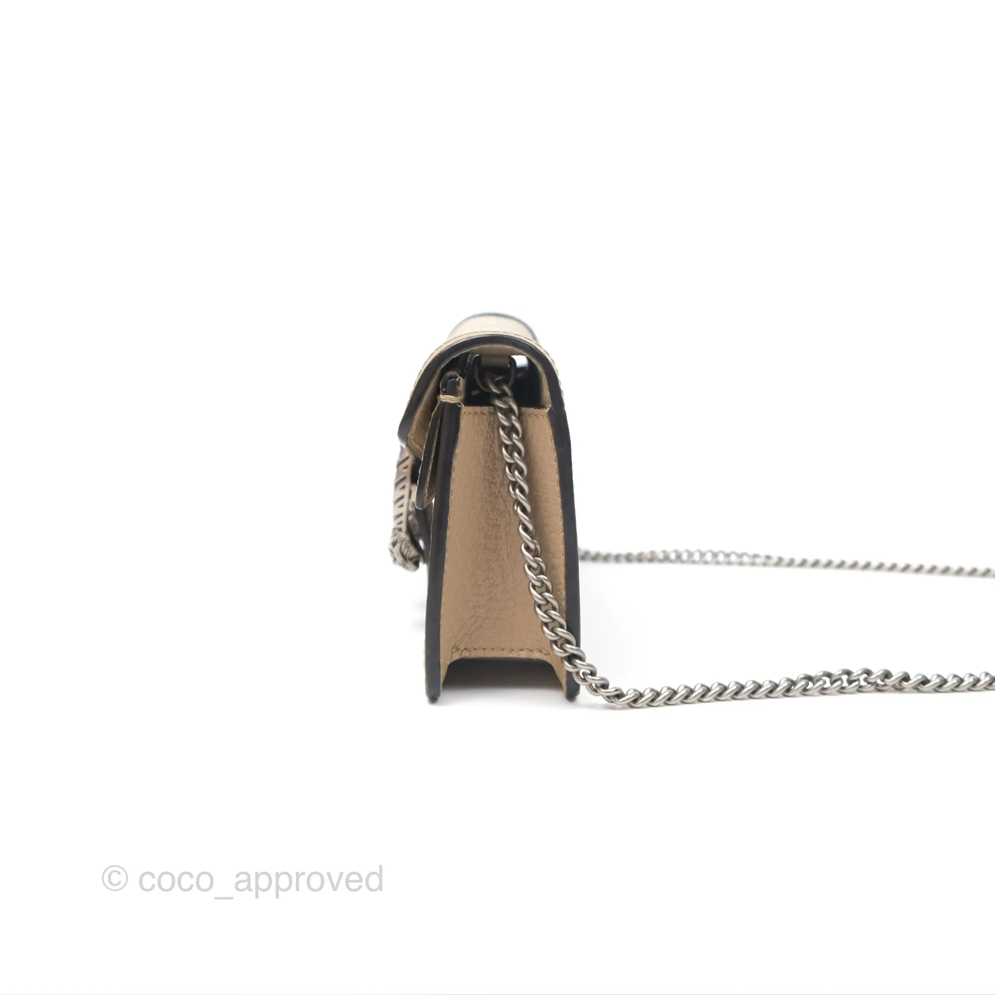 Gucci Dionysus GG Super Mini Crossbody Bag Ruthenium Hardware
