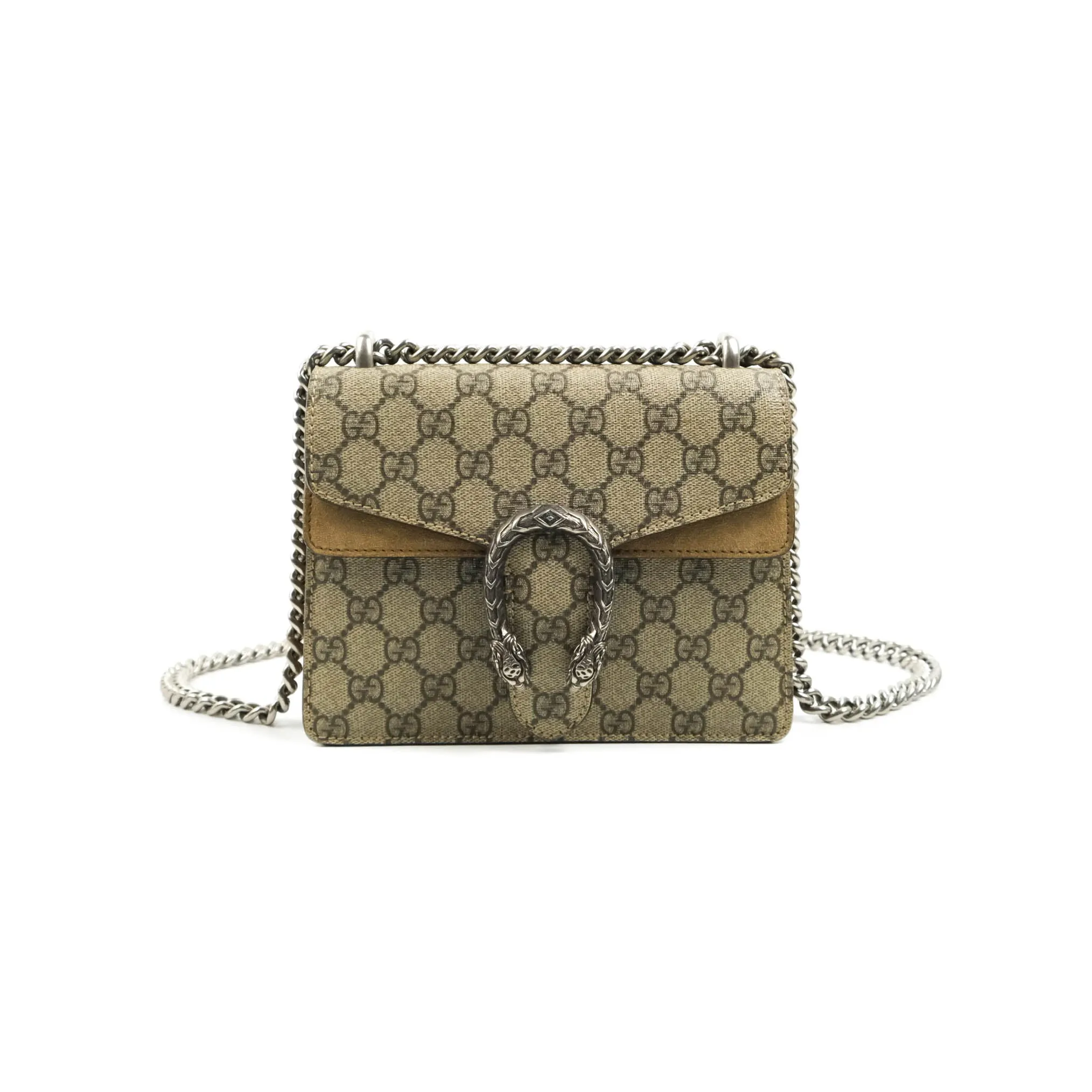 Gucci Dionysus GG Supreme Mini Bag Ruthenium Hardware