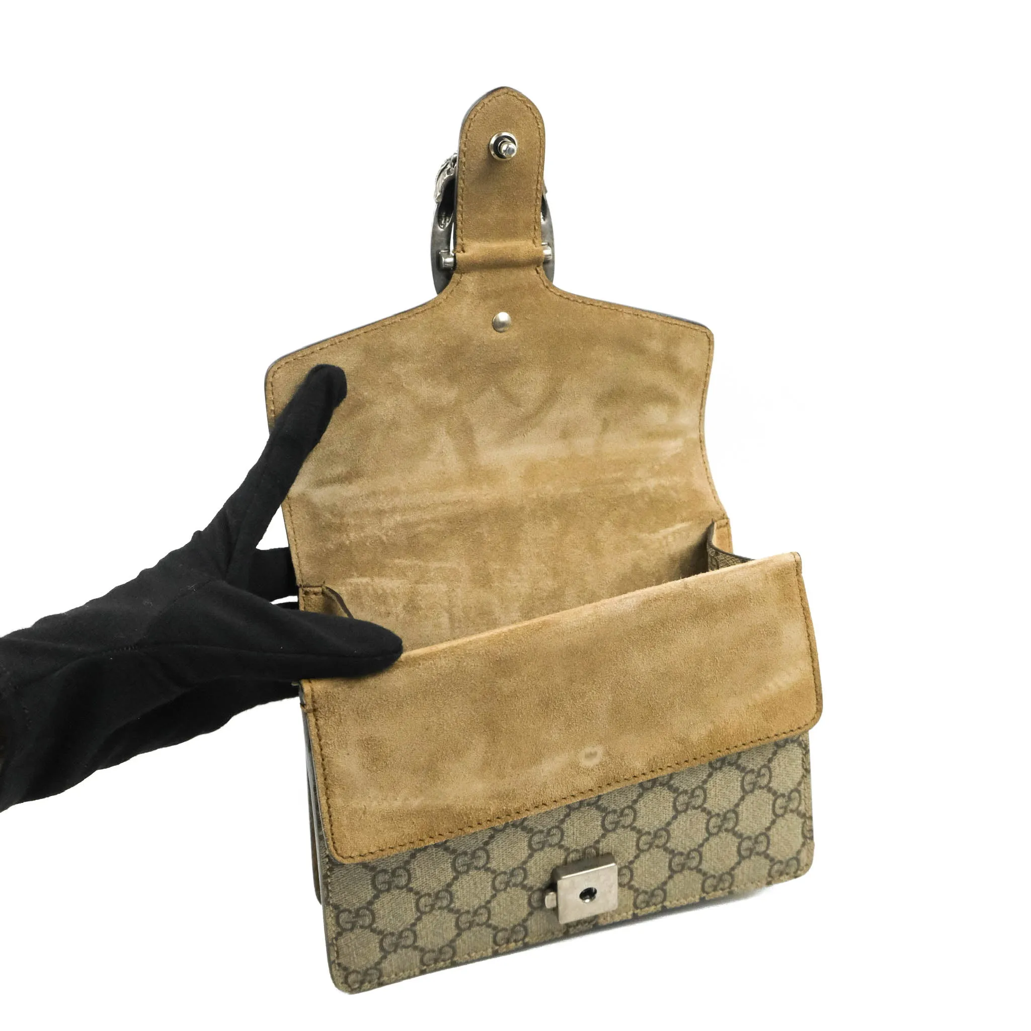 Gucci Dionysus GG Supreme Mini Bag Ruthenium Hardware