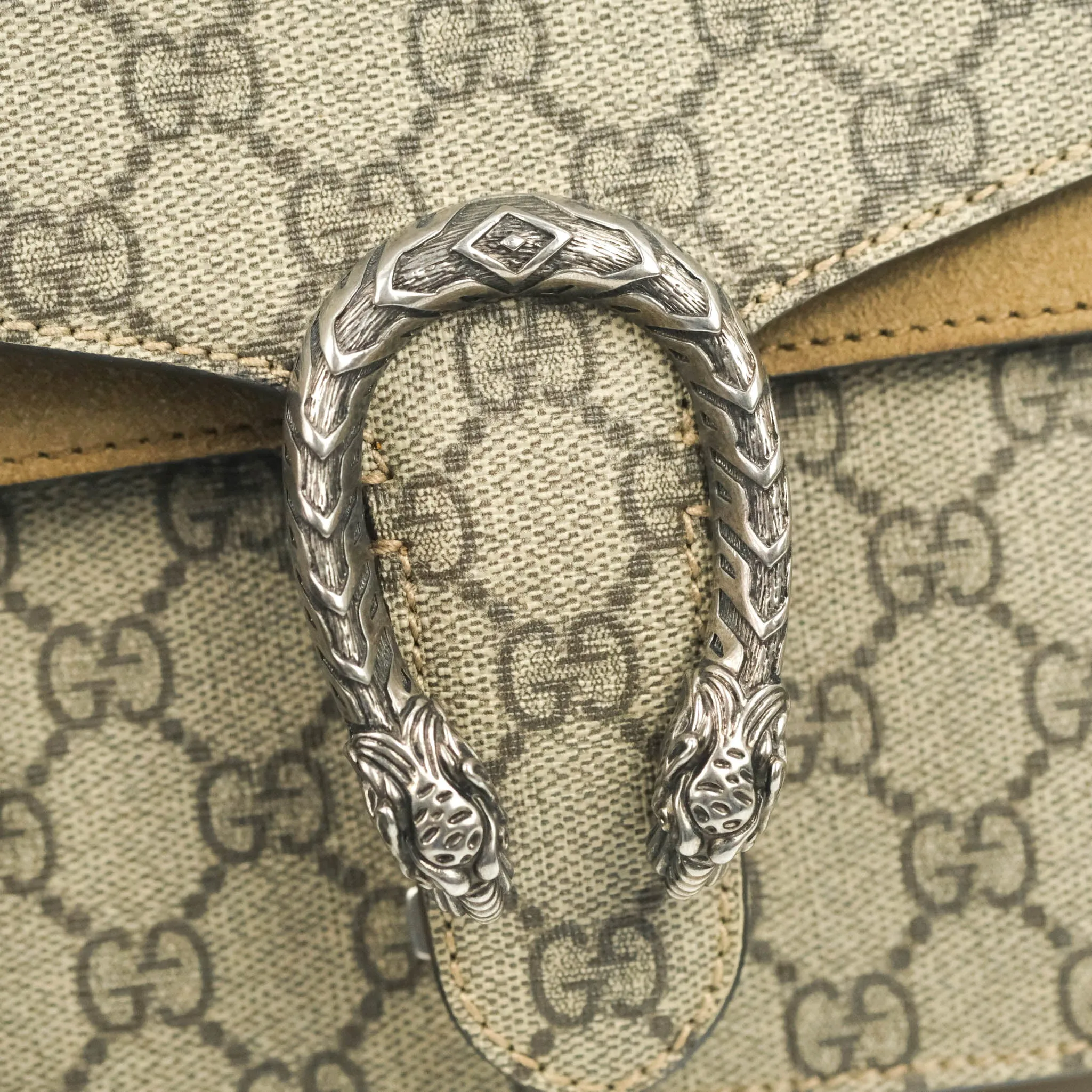 Gucci Dionysus GG Supreme Mini Bag Ruthenium Hardware