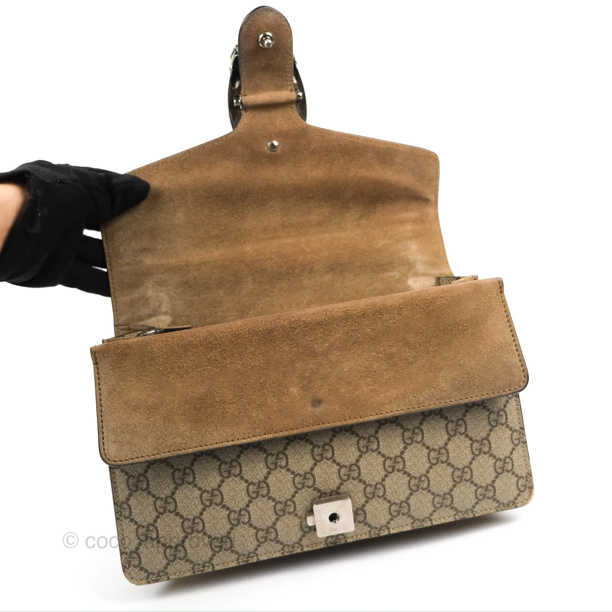 Gucci Dionysus GG Supreme Small Bag Ruthenium Hardware