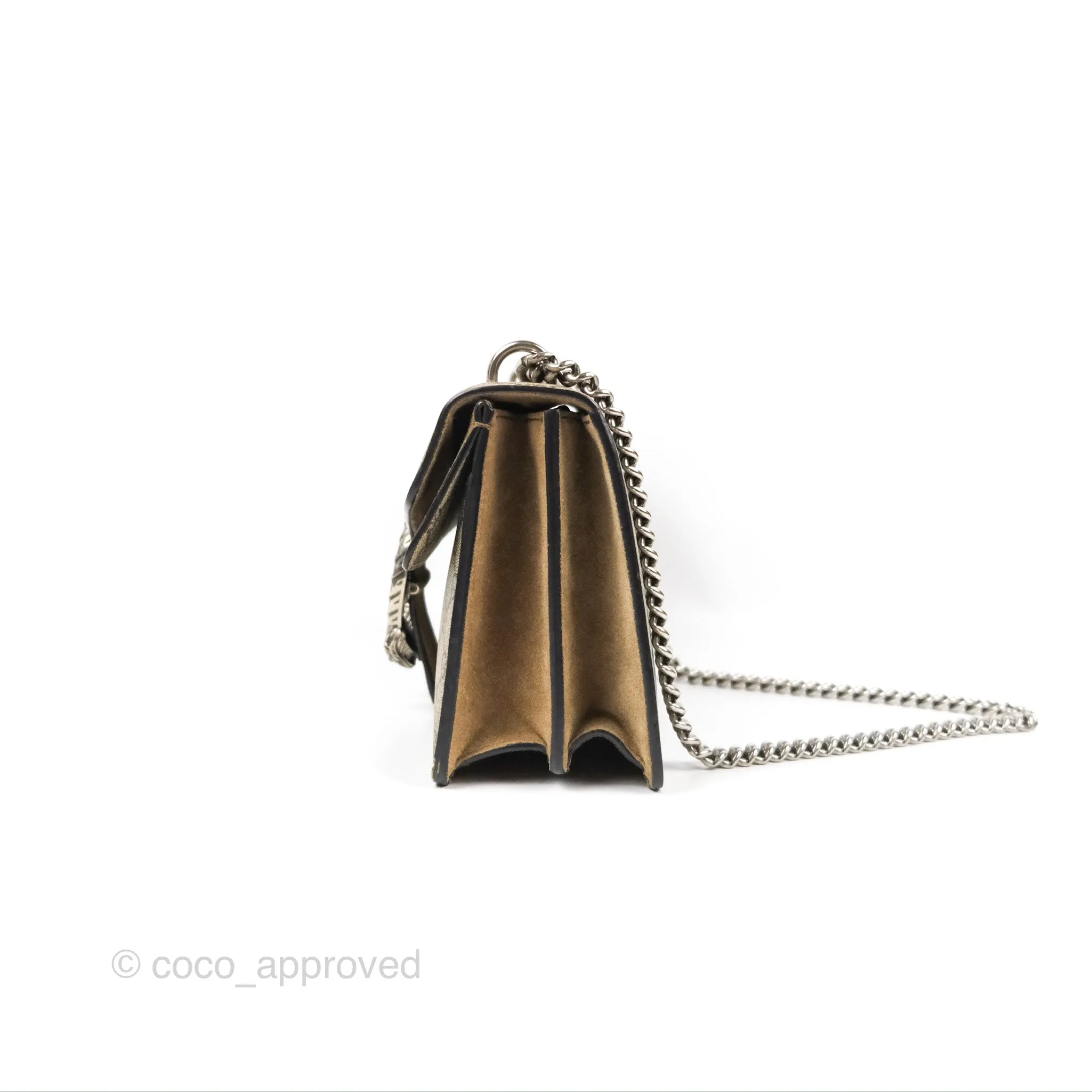 Gucci Dionysus GG Supreme Small Bag Ruthenium Hardware