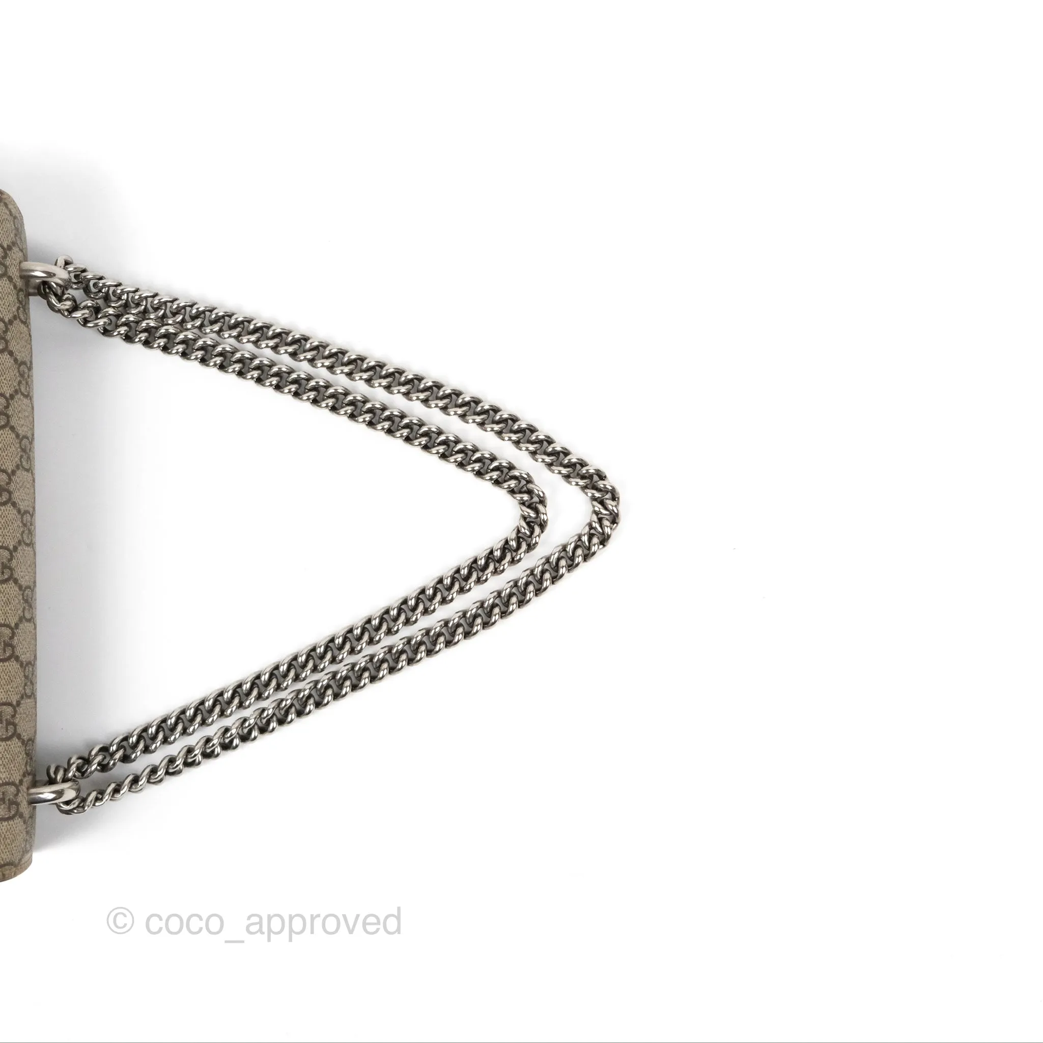 Gucci Dionysus GG Supreme Small Bag Ruthenium Hardware