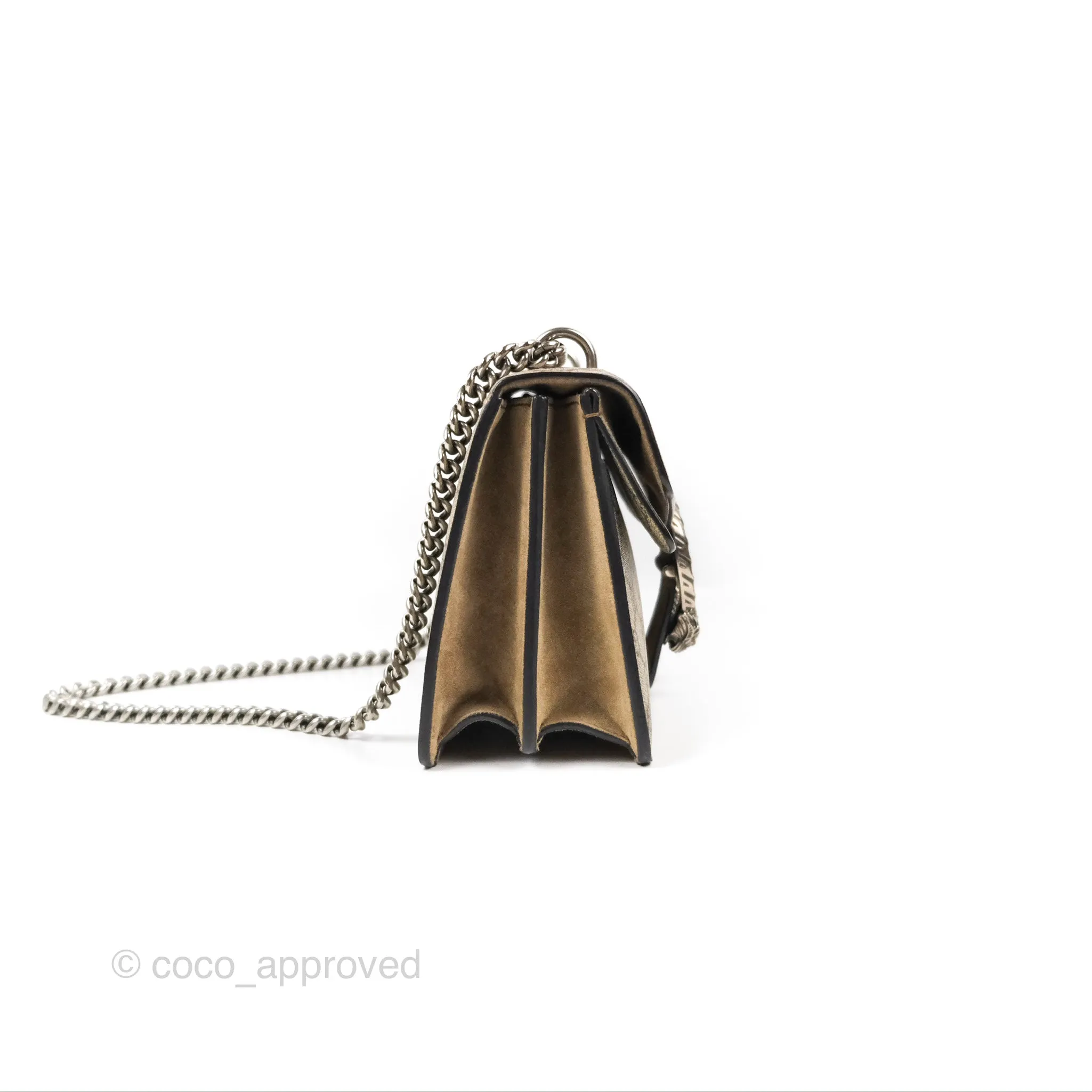 Gucci Dionysus GG Supreme Small Bag Ruthenium Hardware