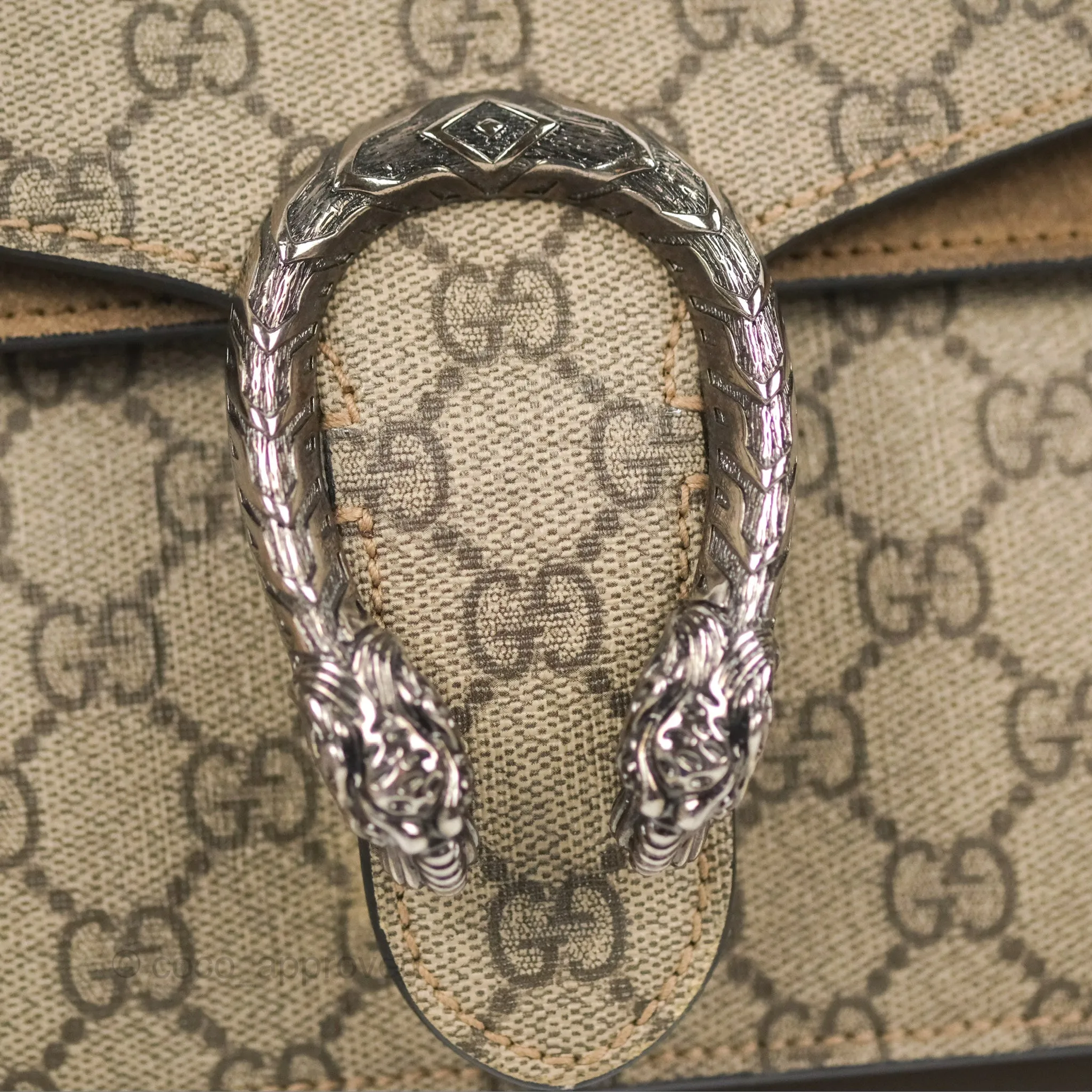 Gucci Dionysus GG Supreme Small Bag Ruthenium Hardware