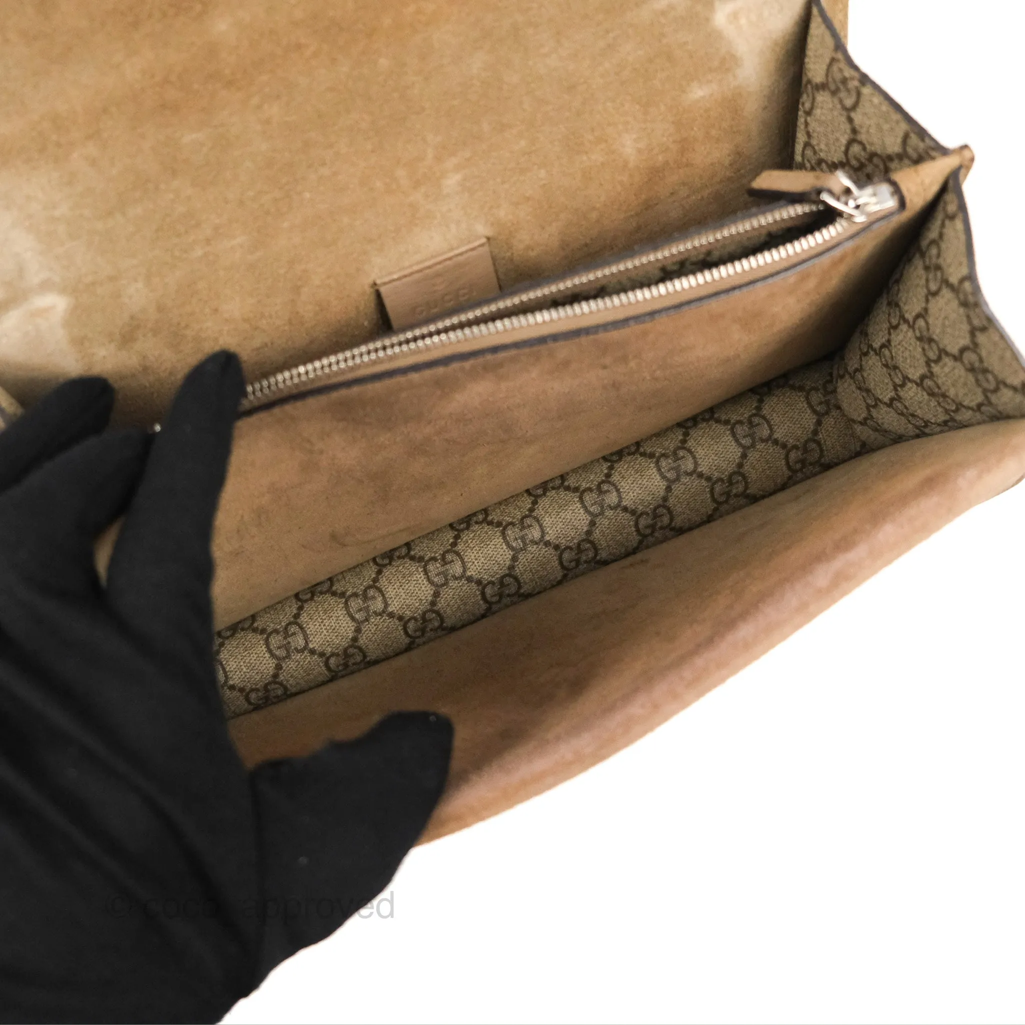 Gucci Dionysus GG Supreme Small Bag Ruthenium Hardware