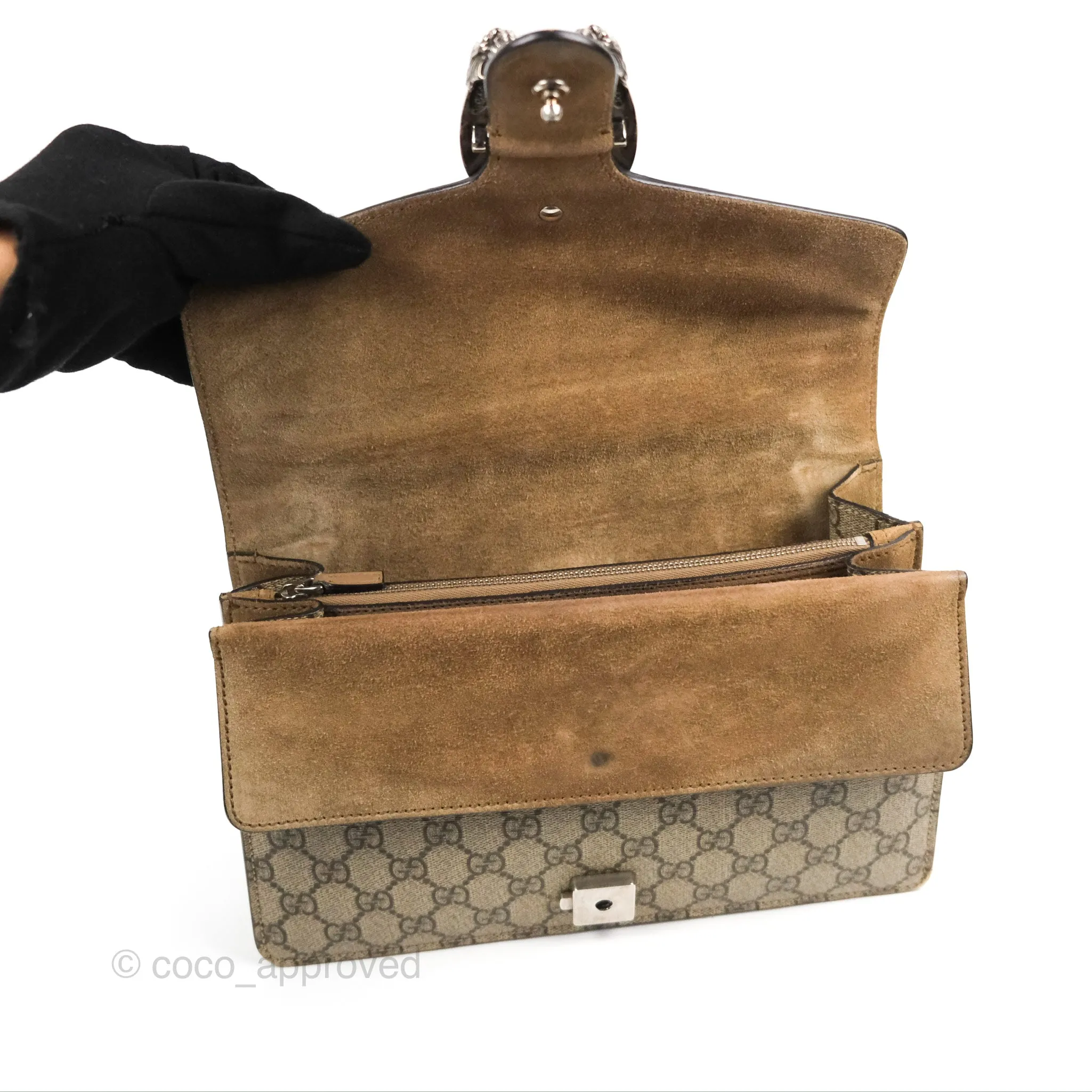 Gucci Dionysus GG Supreme Small Bag Ruthenium Hardware
