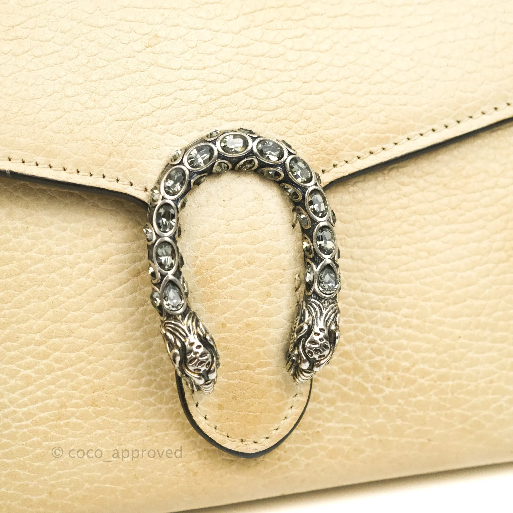 Gucci Dionysus Mini Leather Chain Bag Ivory
