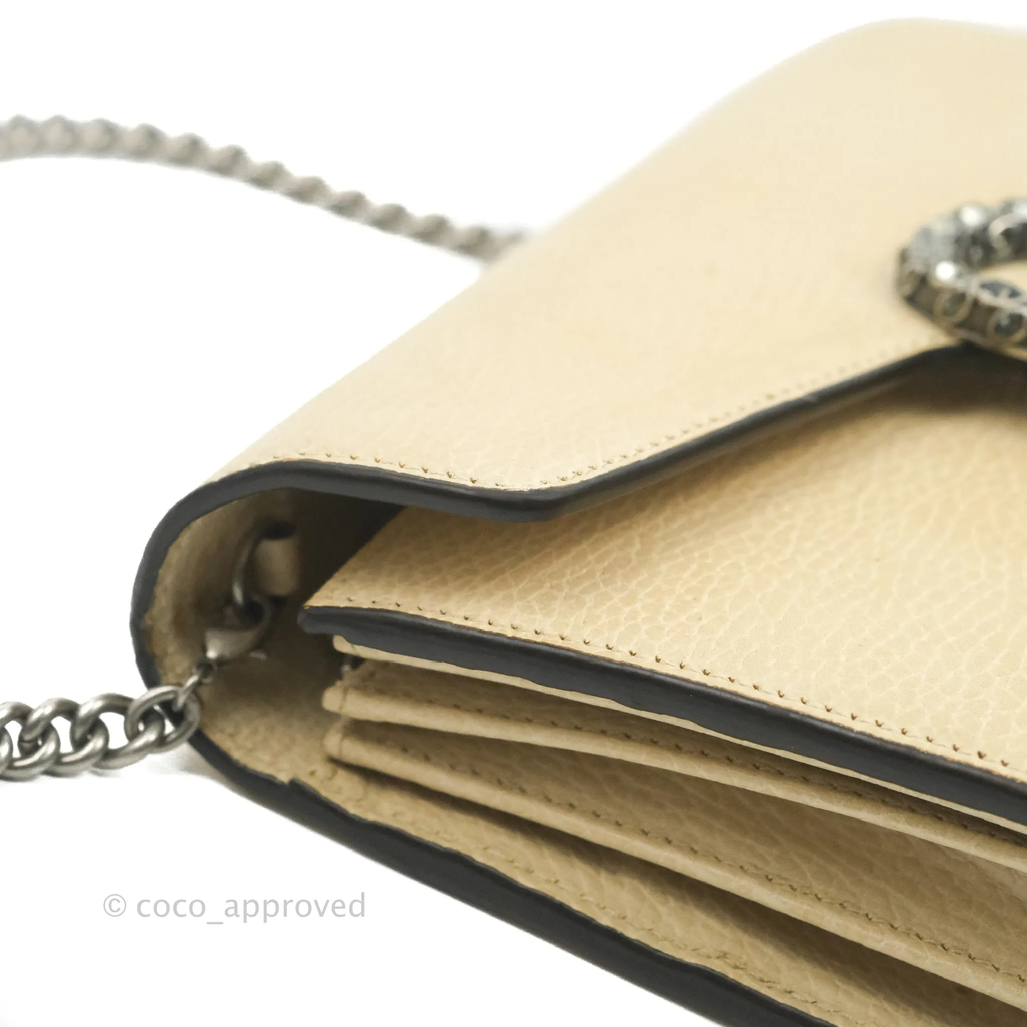 Gucci Dionysus Mini Leather Chain Bag Ivory