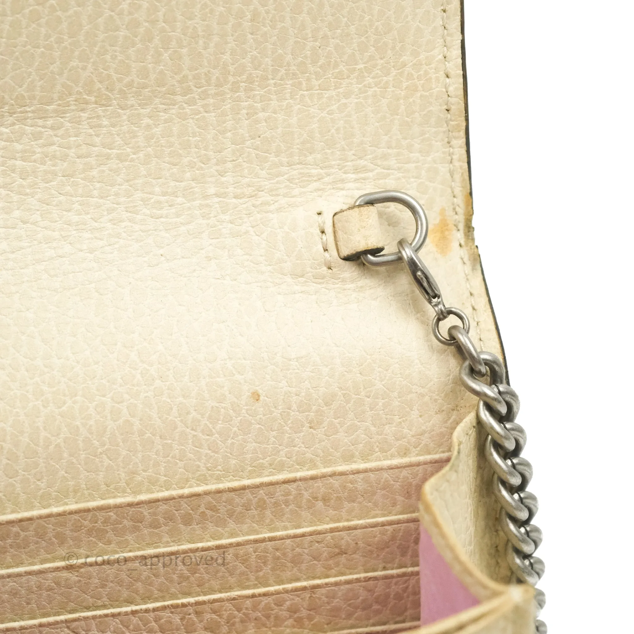 Gucci Dionysus Mini Leather Chain Bag Ivory