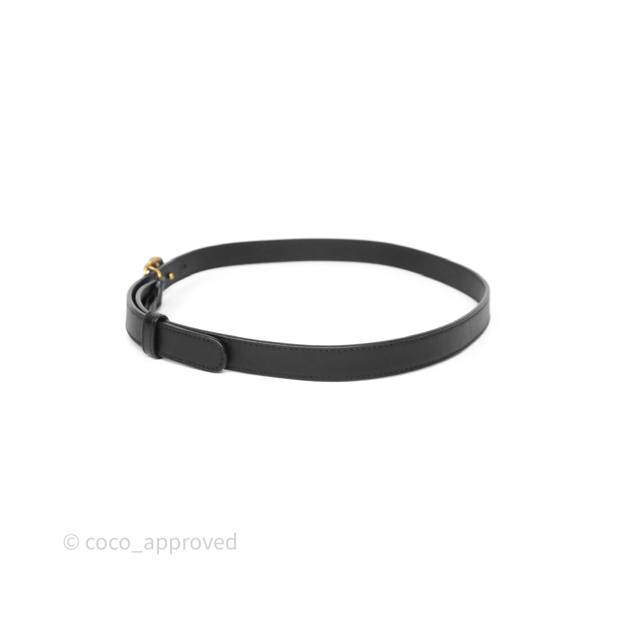 Gucci Double GG 20mm Belt 75 30 Black Calfskin
