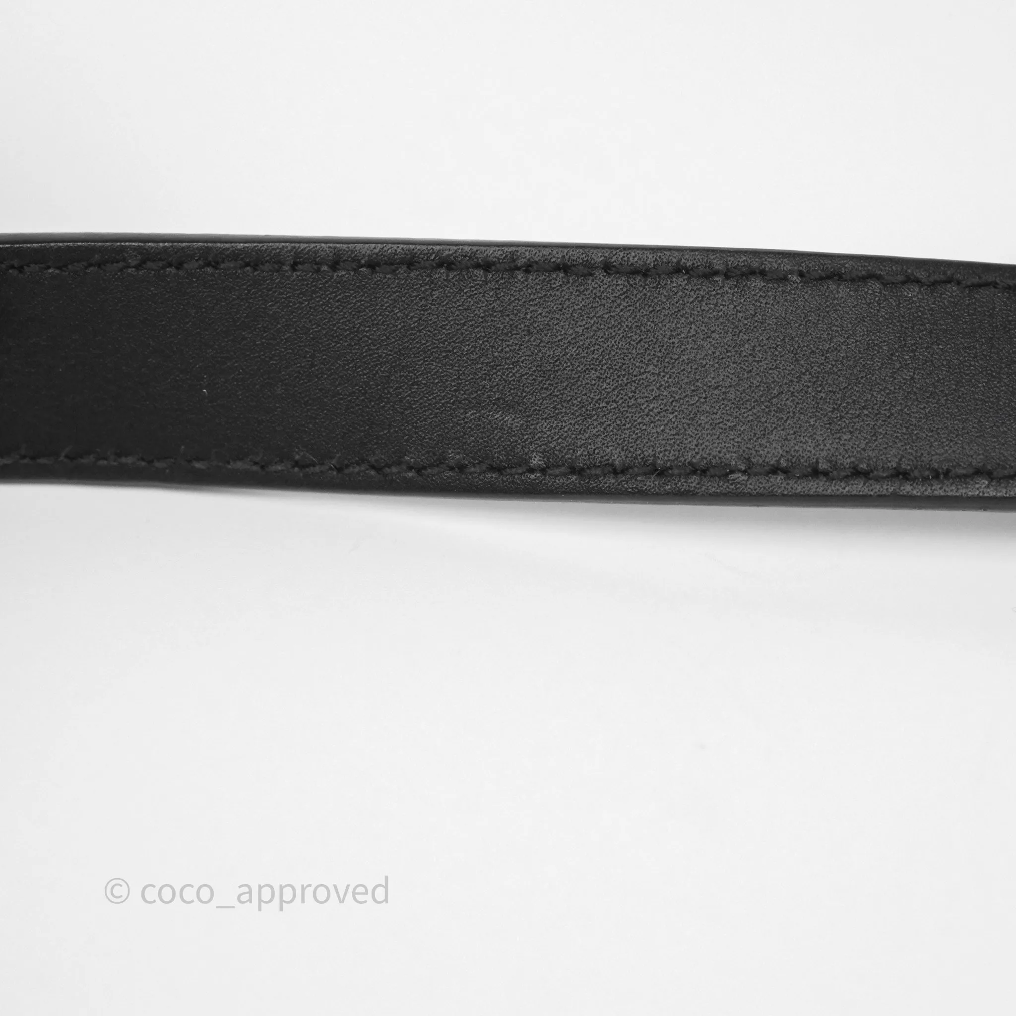 Gucci Double GG 20mm Belt 75 30 Black Calfskin