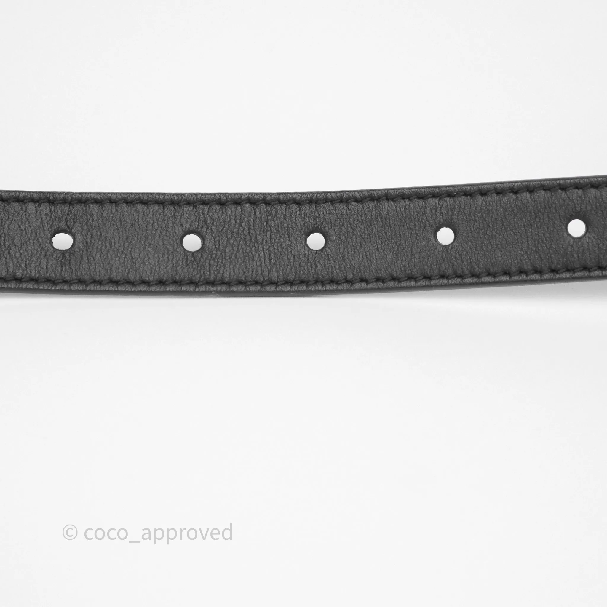 Gucci Double GG 20mm Belt 75 30 Black Calfskin