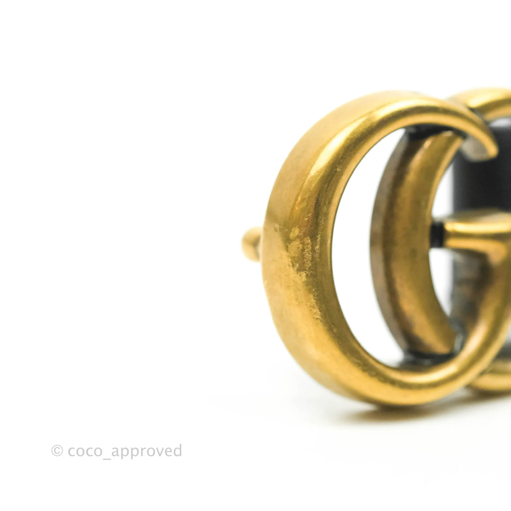 Gucci Double GG Black Calfskin 20mm Belt 80 32