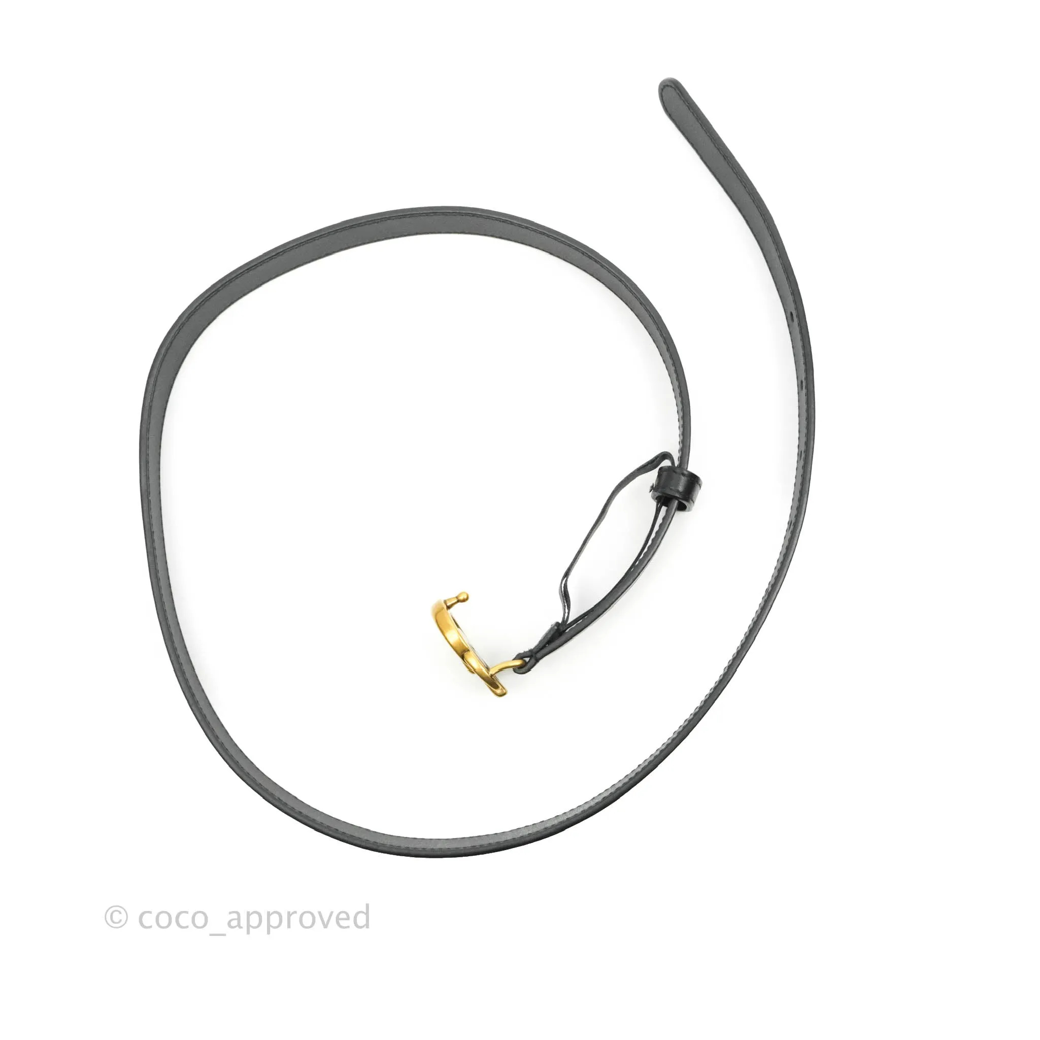 Gucci Double GG Black Calfskin 20mm Belt 80 32