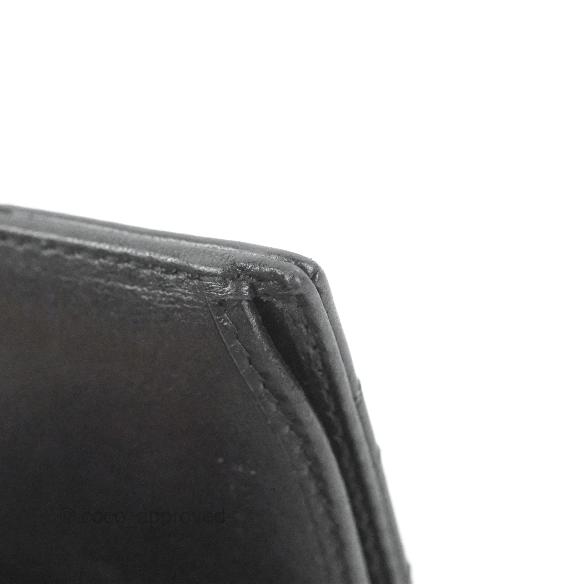 Gucci GG Marmont Card Case Wallet Black Lambskin