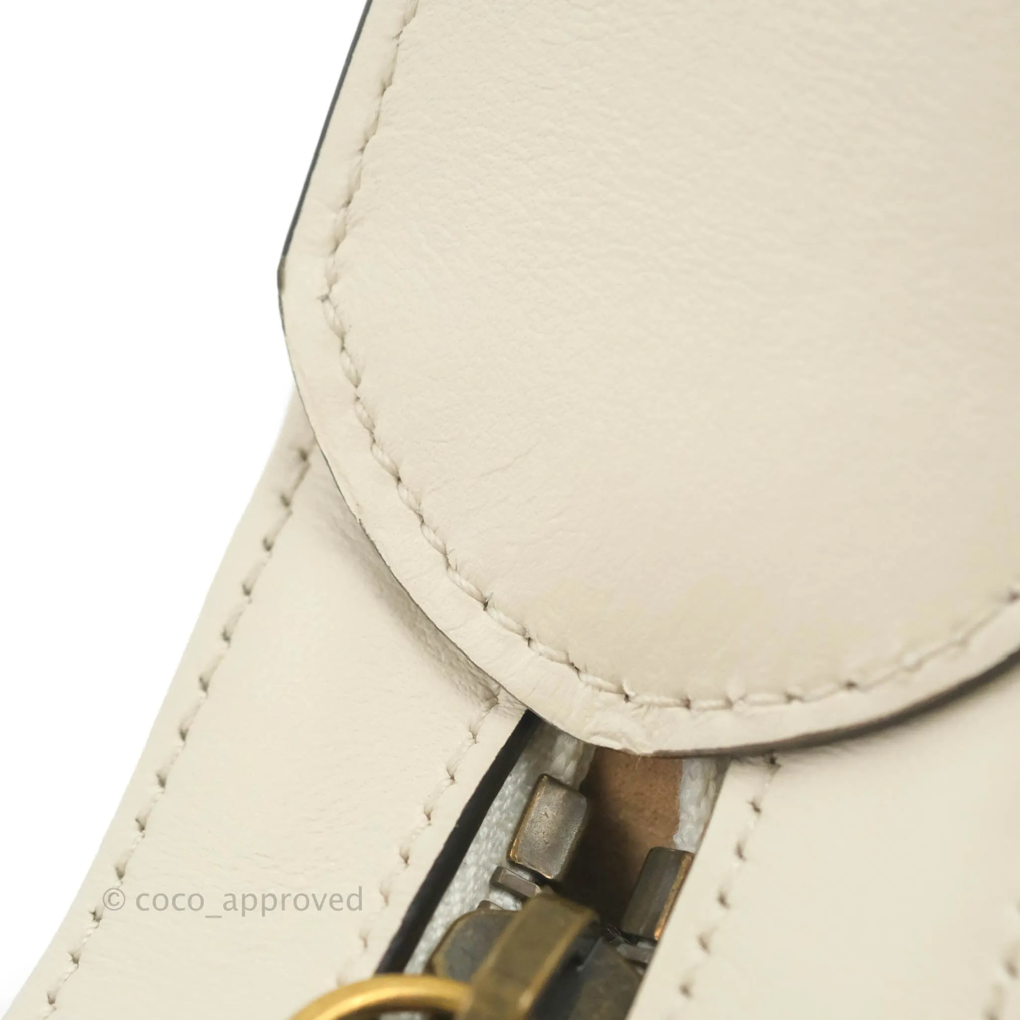 Gucci GG Marmont Half Moon-shaped Mini Bag White