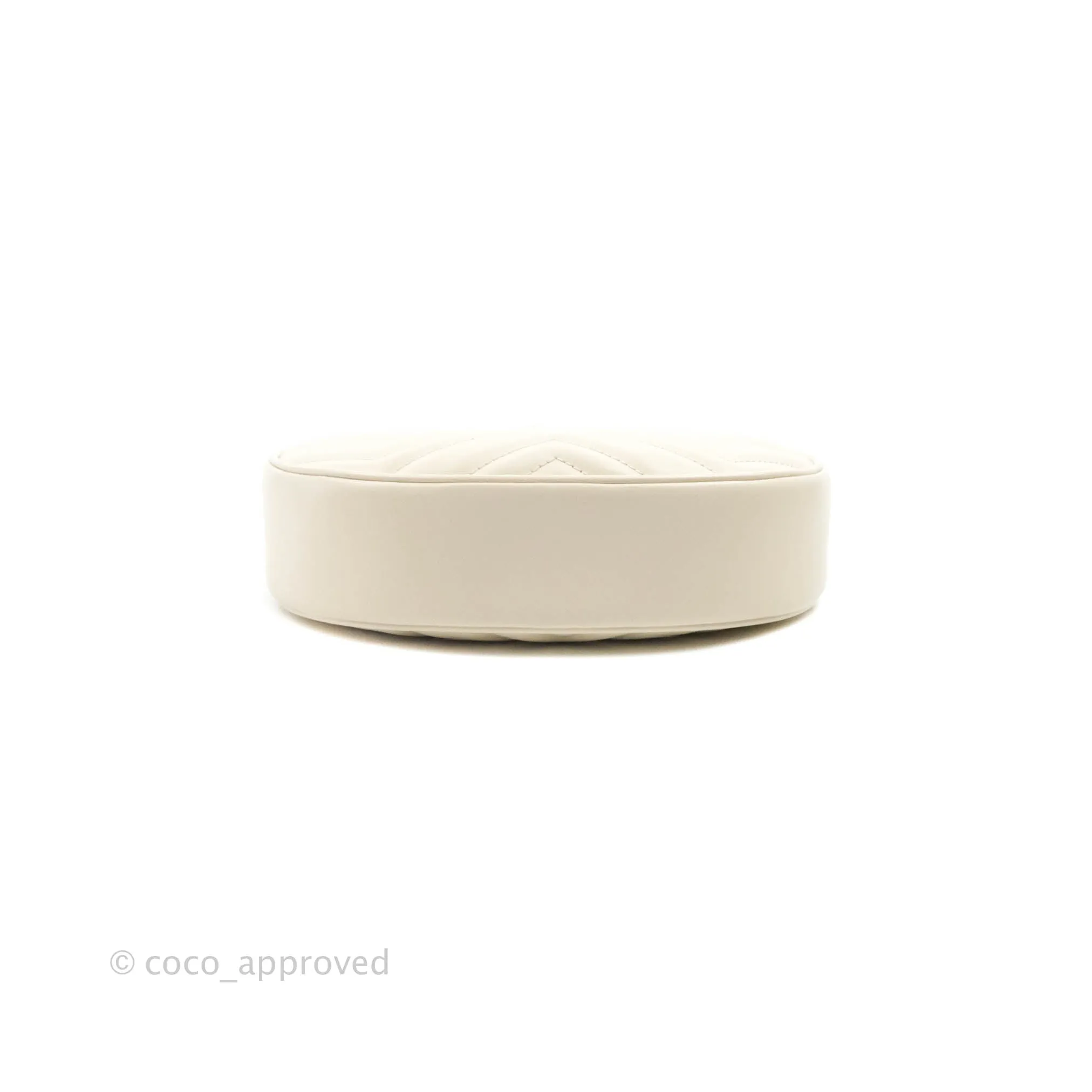 Gucci GG Marmont Half Moon-shaped Mini Bag White