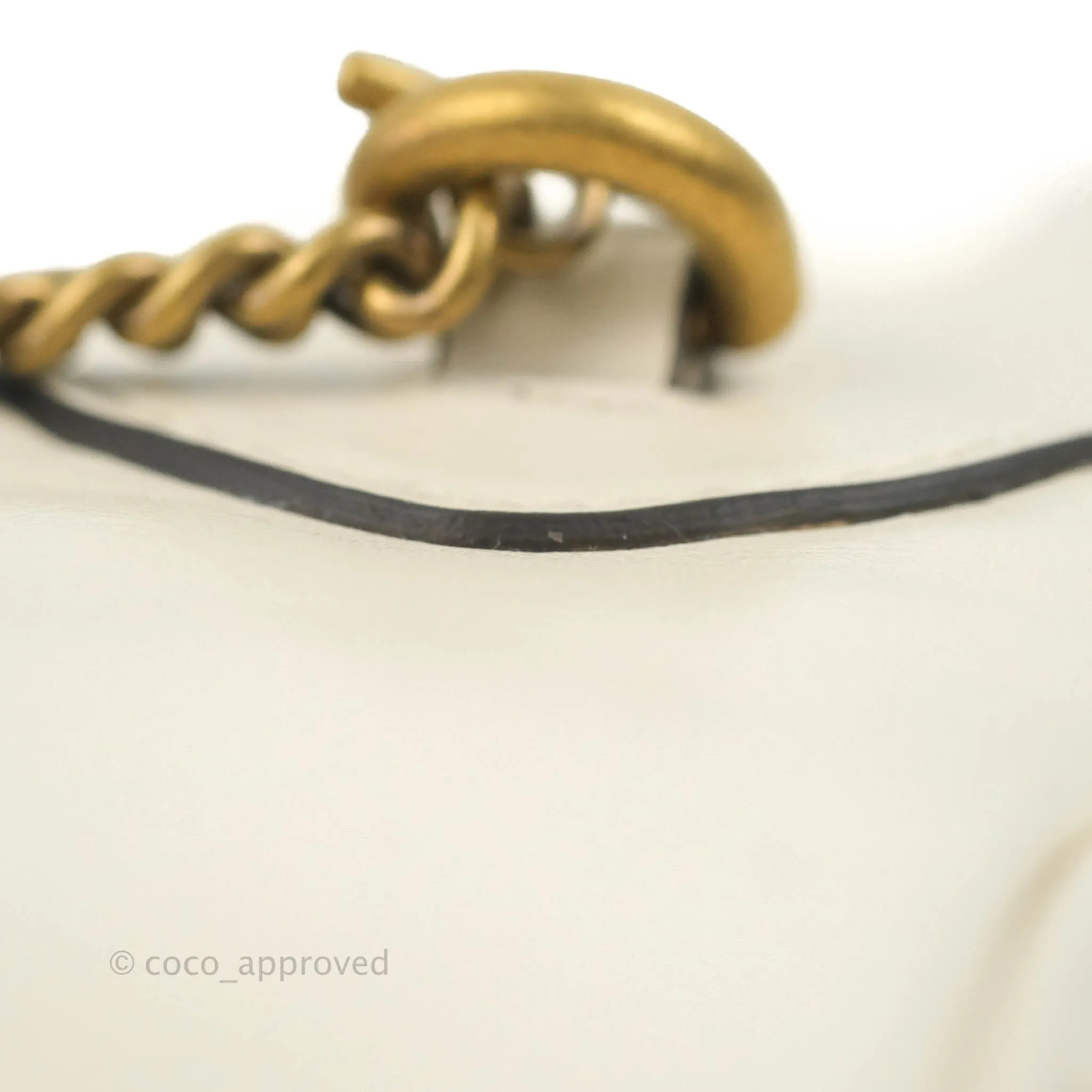 Gucci GG Marmont Half Moon-shaped Mini Bag White