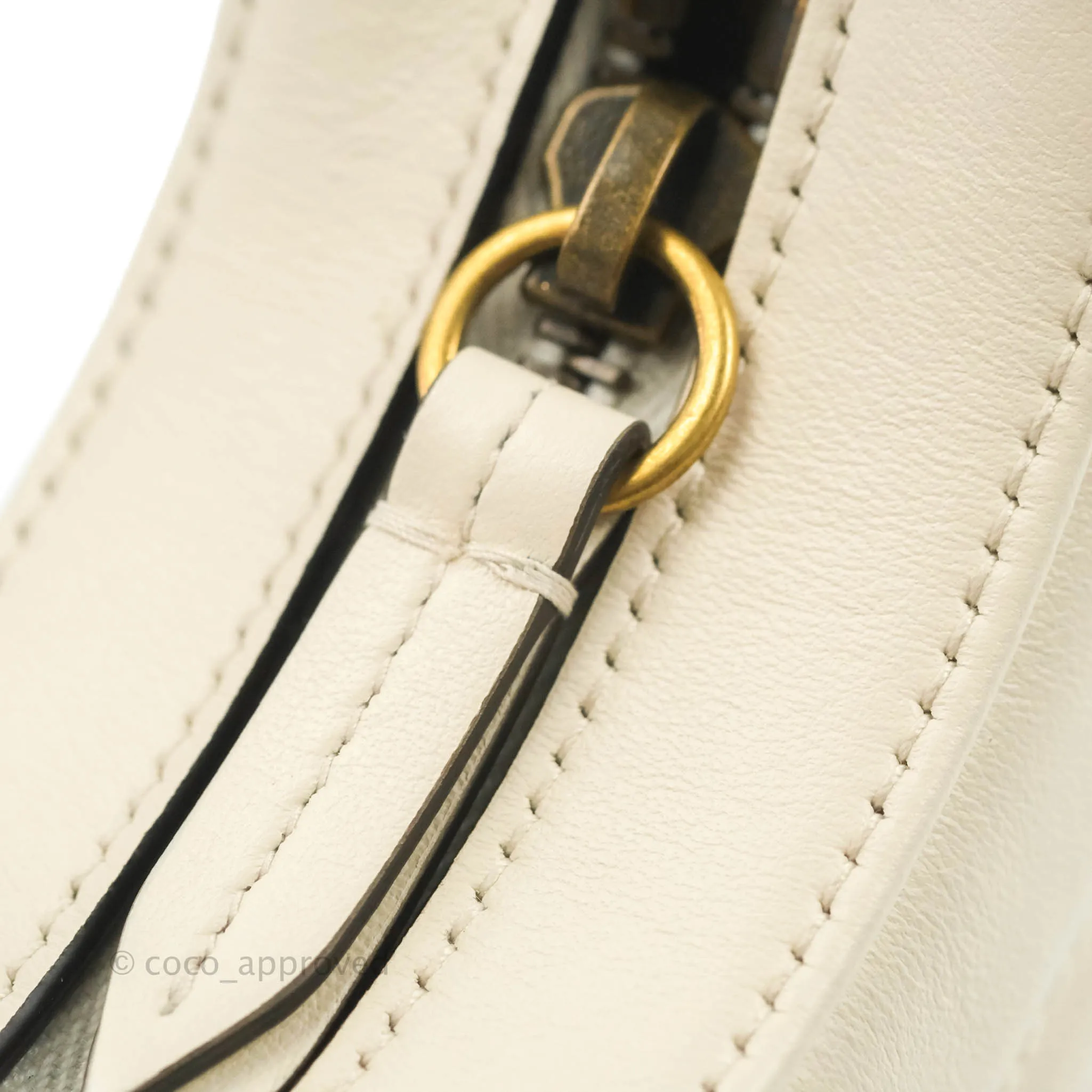Gucci GG Marmont Half Moon-shaped Mini Bag White