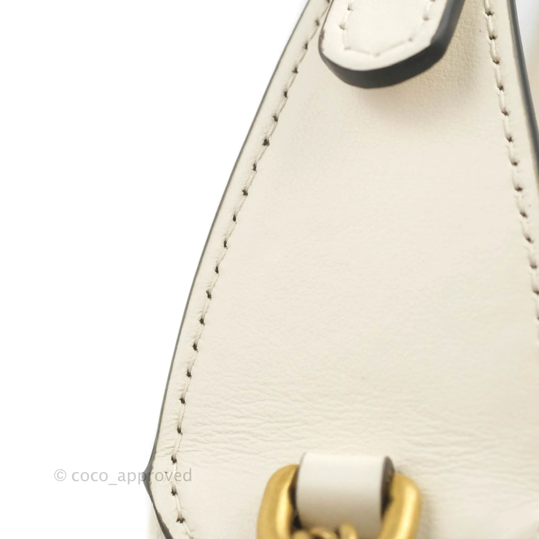 Gucci GG Marmont Half Moon-shaped Mini Bag White