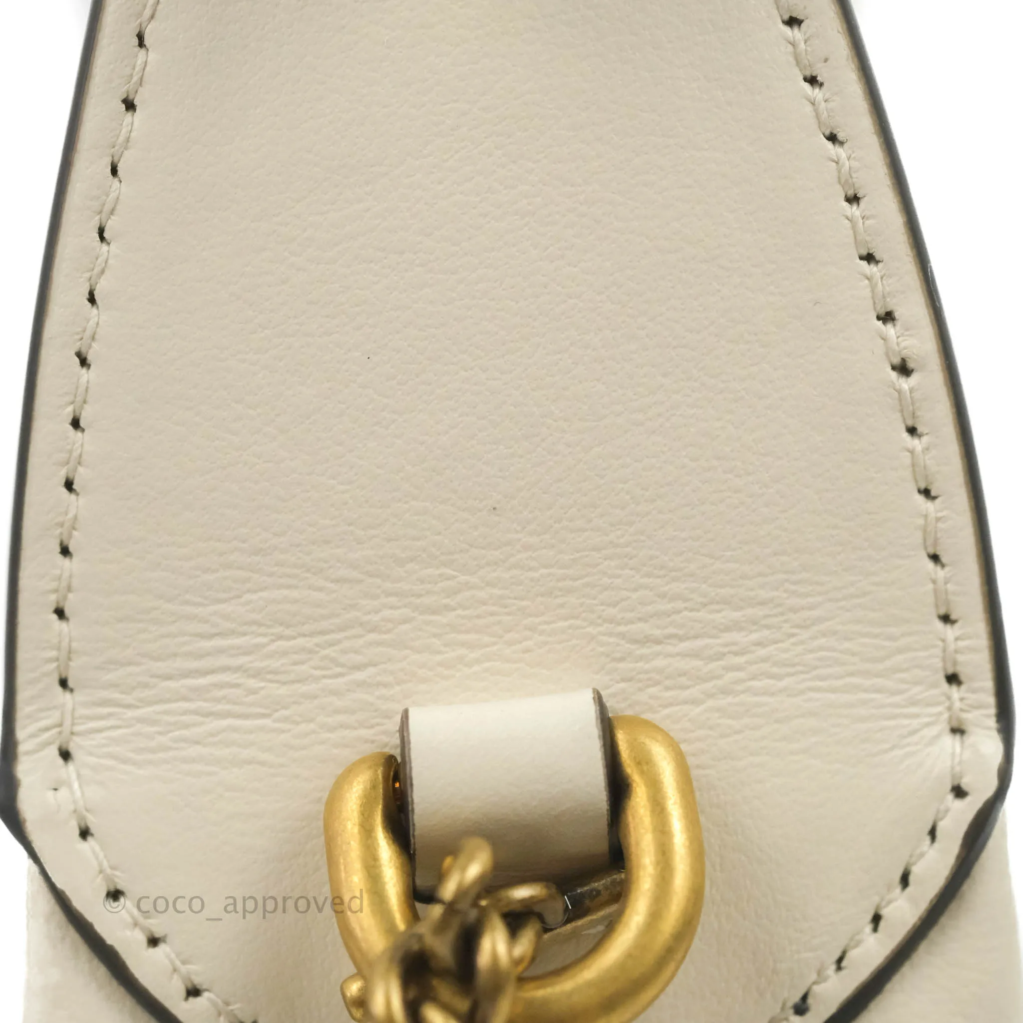 Gucci GG Marmont Half Moon-shaped Mini Bag White