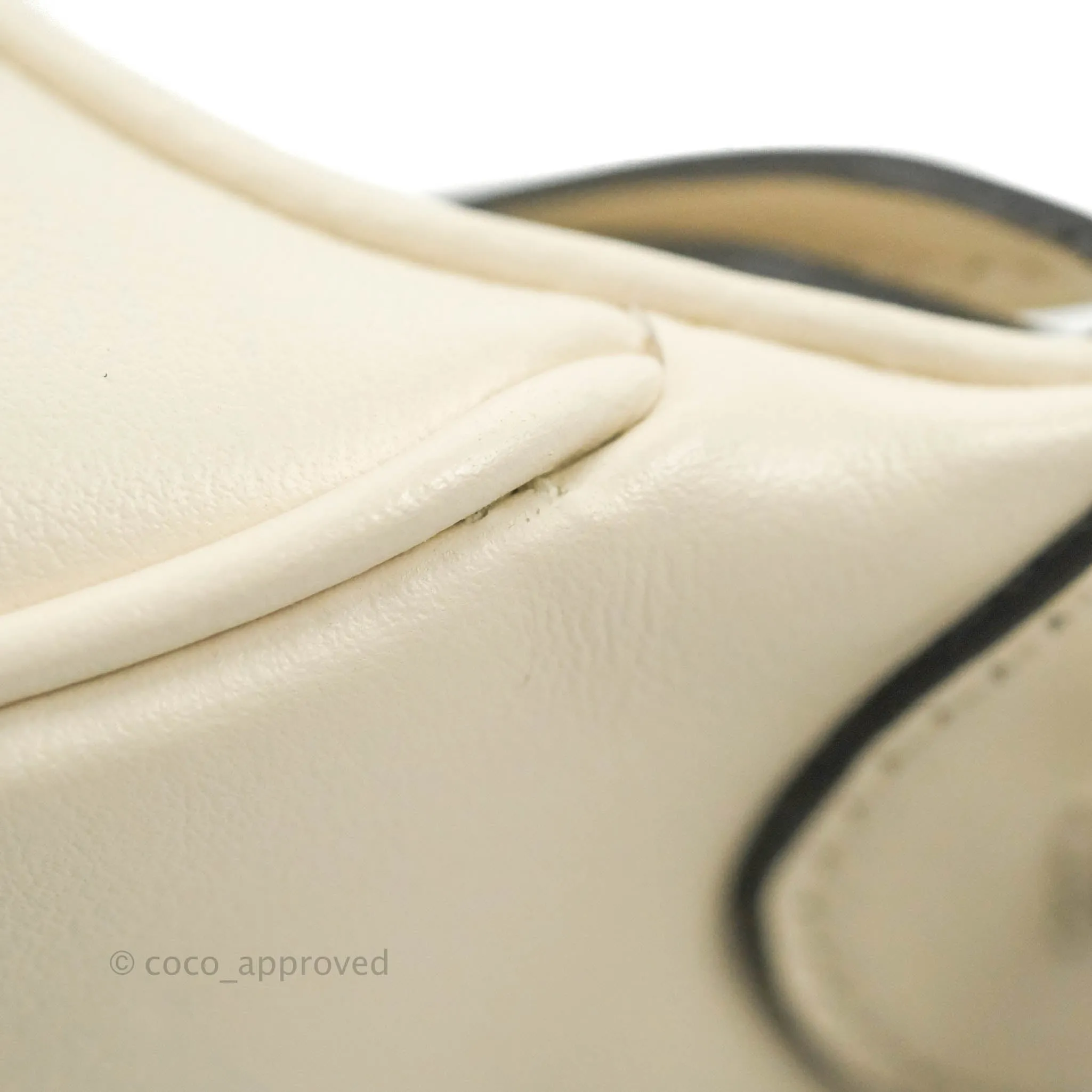 Gucci GG Marmont Half Moon-shaped Mini Bag White