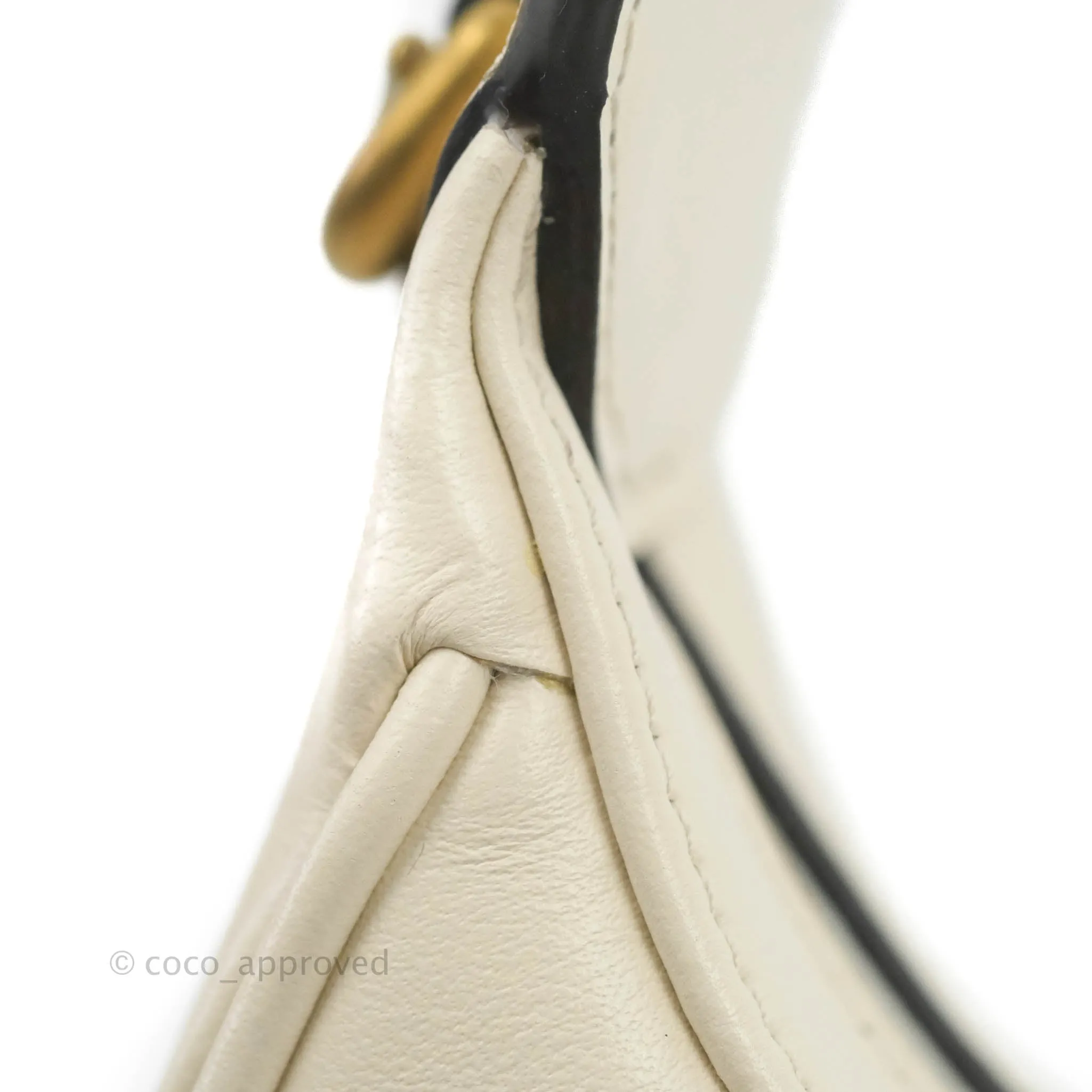 Gucci GG Marmont Half Moon-shaped Mini Bag White