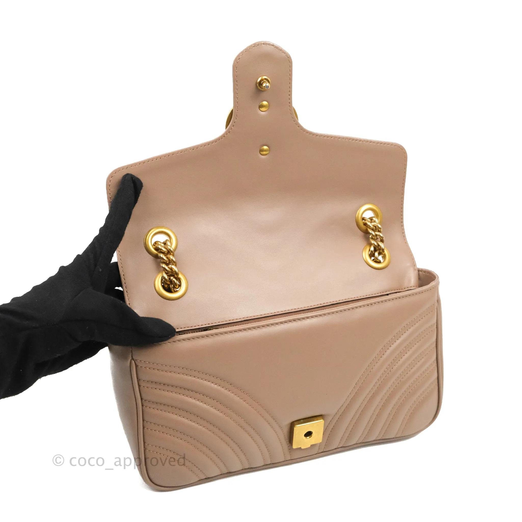 Gucci GG Marmont Matelass Leather Small Bag Dusty Pink