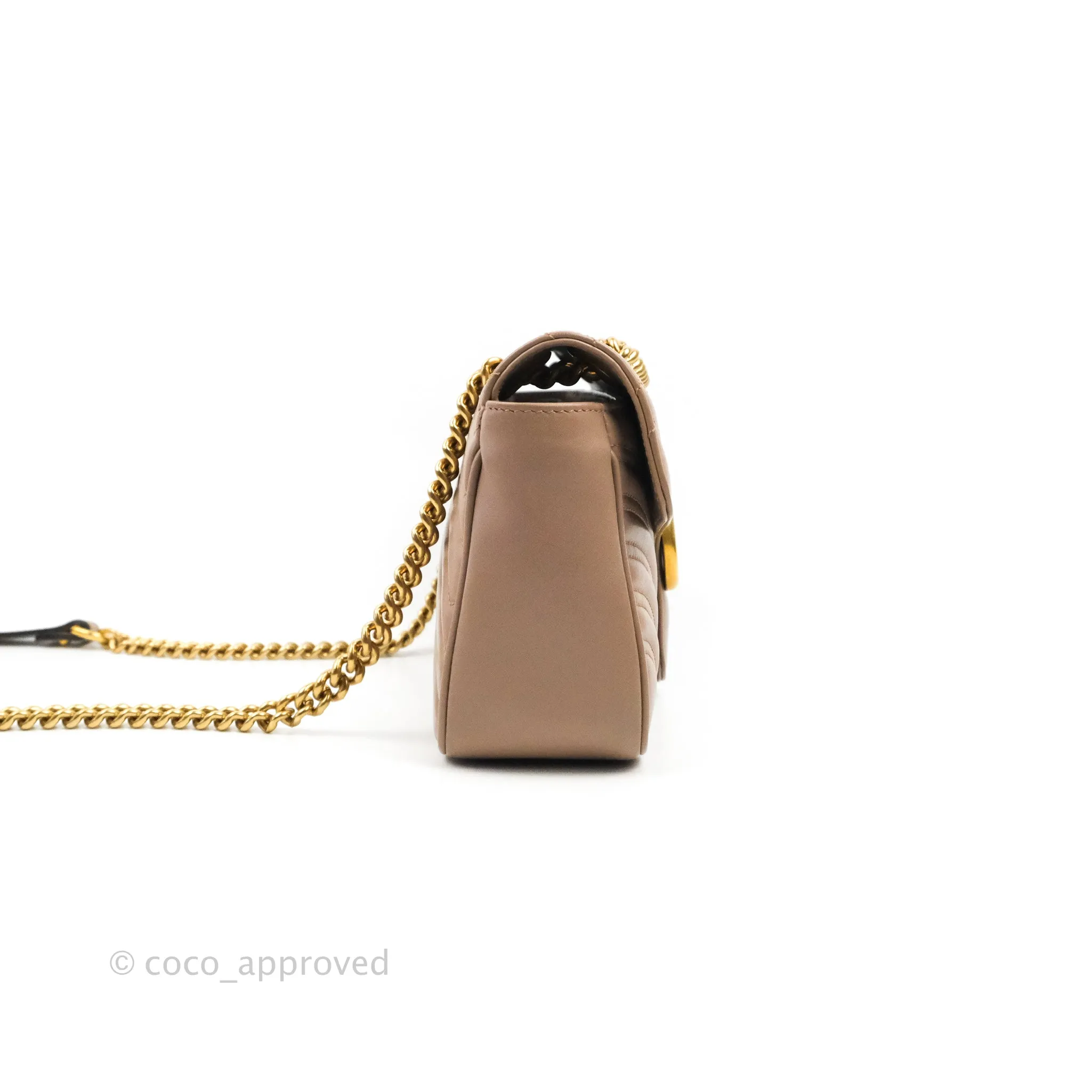 Gucci GG Marmont Matelass Leather Small Bag Dusty Pink