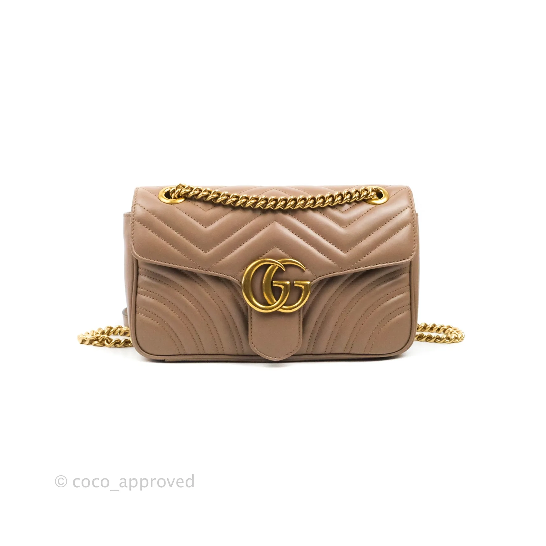 Gucci GG Marmont Matelass Leather Small Bag Dusty Pink