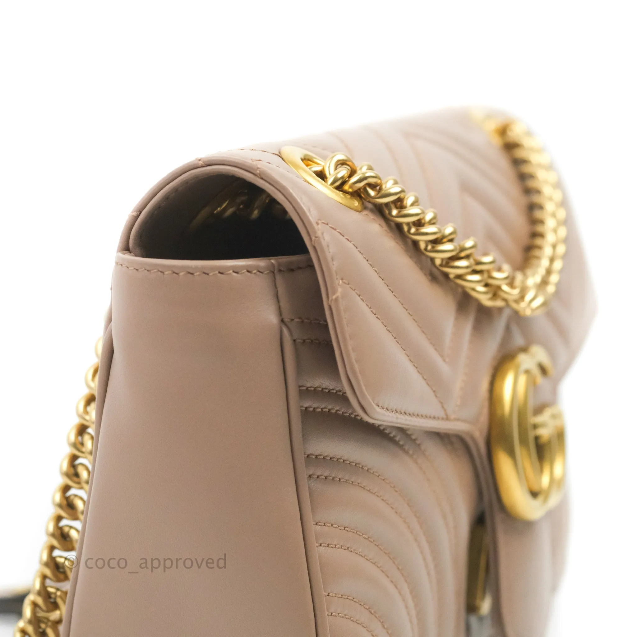 Gucci GG Marmont Matelass Leather Small Bag Dusty Pink