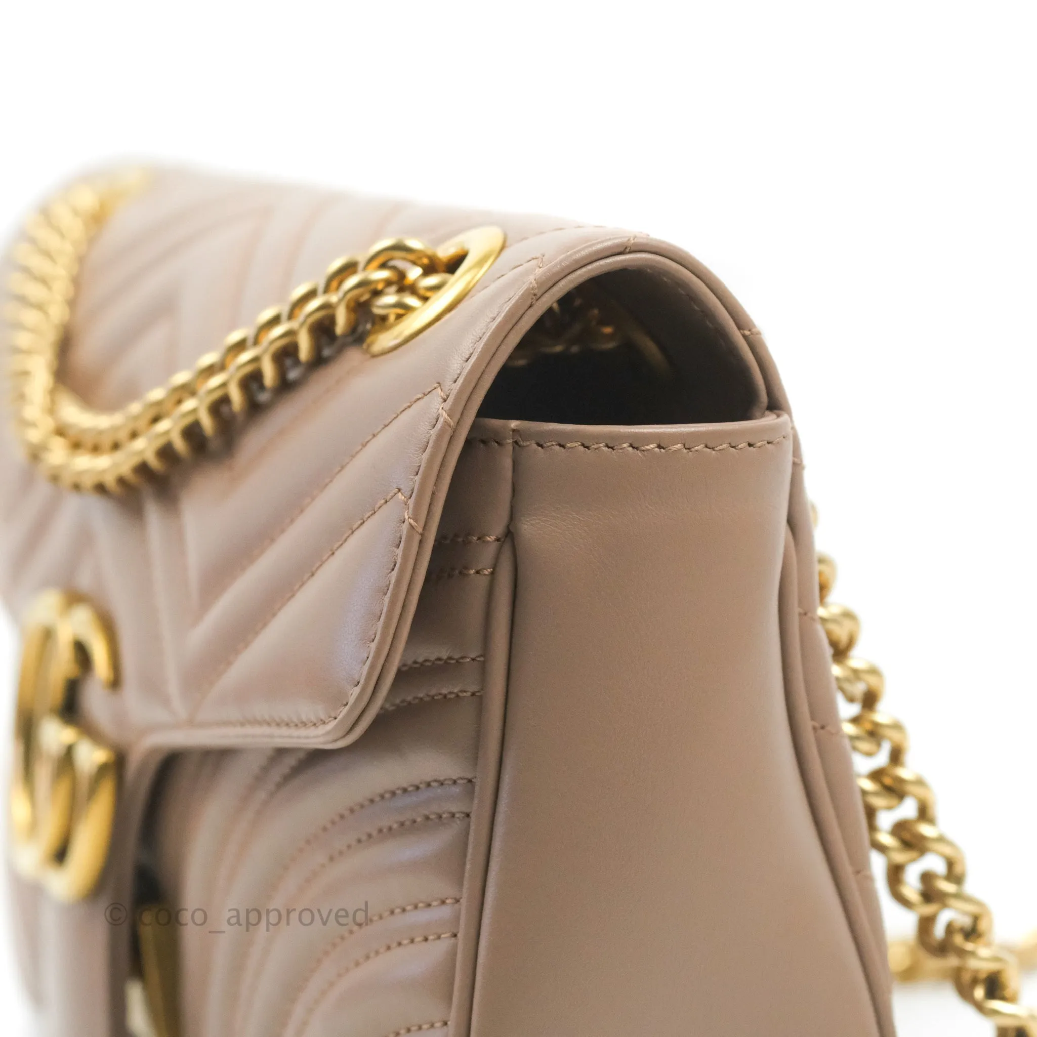 Gucci GG Marmont Matelass Leather Small Bag Dusty Pink