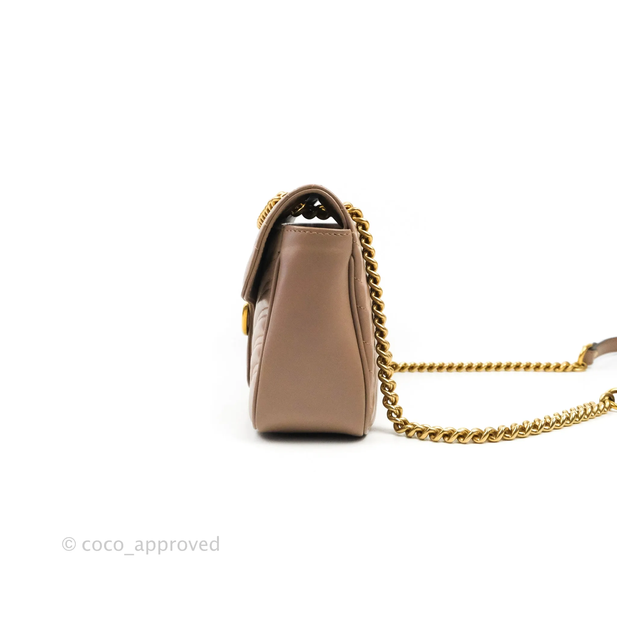 Gucci GG Marmont Matelass Leather Small Bag Dusty Pink
