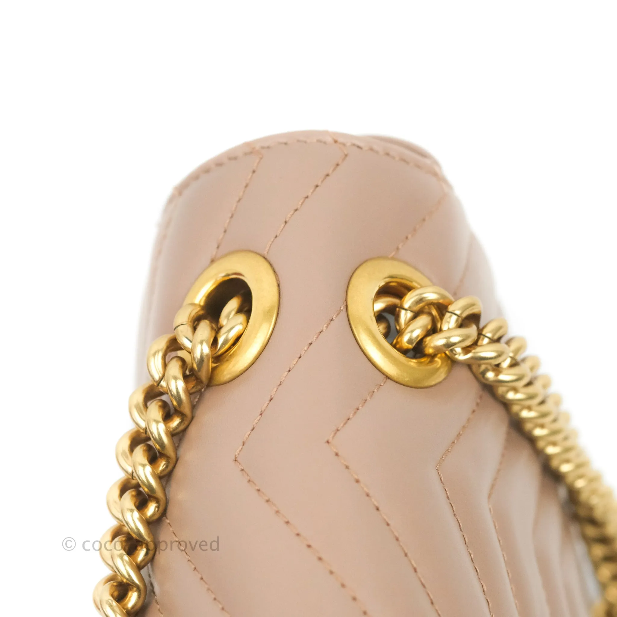 Gucci GG Marmont Matelass Leather Small Bag Dusty Pink